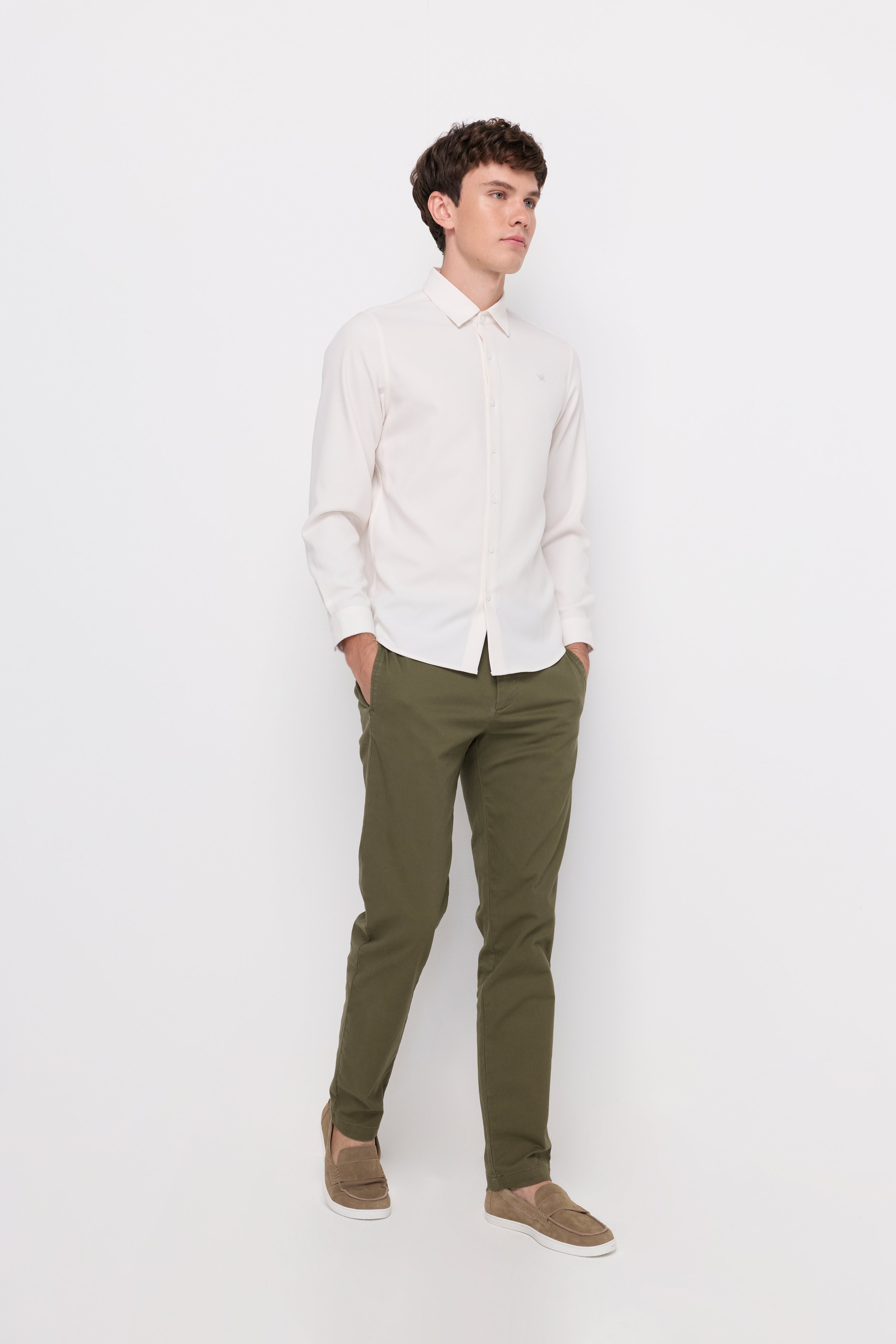 TEXTURED EMBROIDERED SHIRT