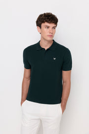 RIBBED KNIT POLO