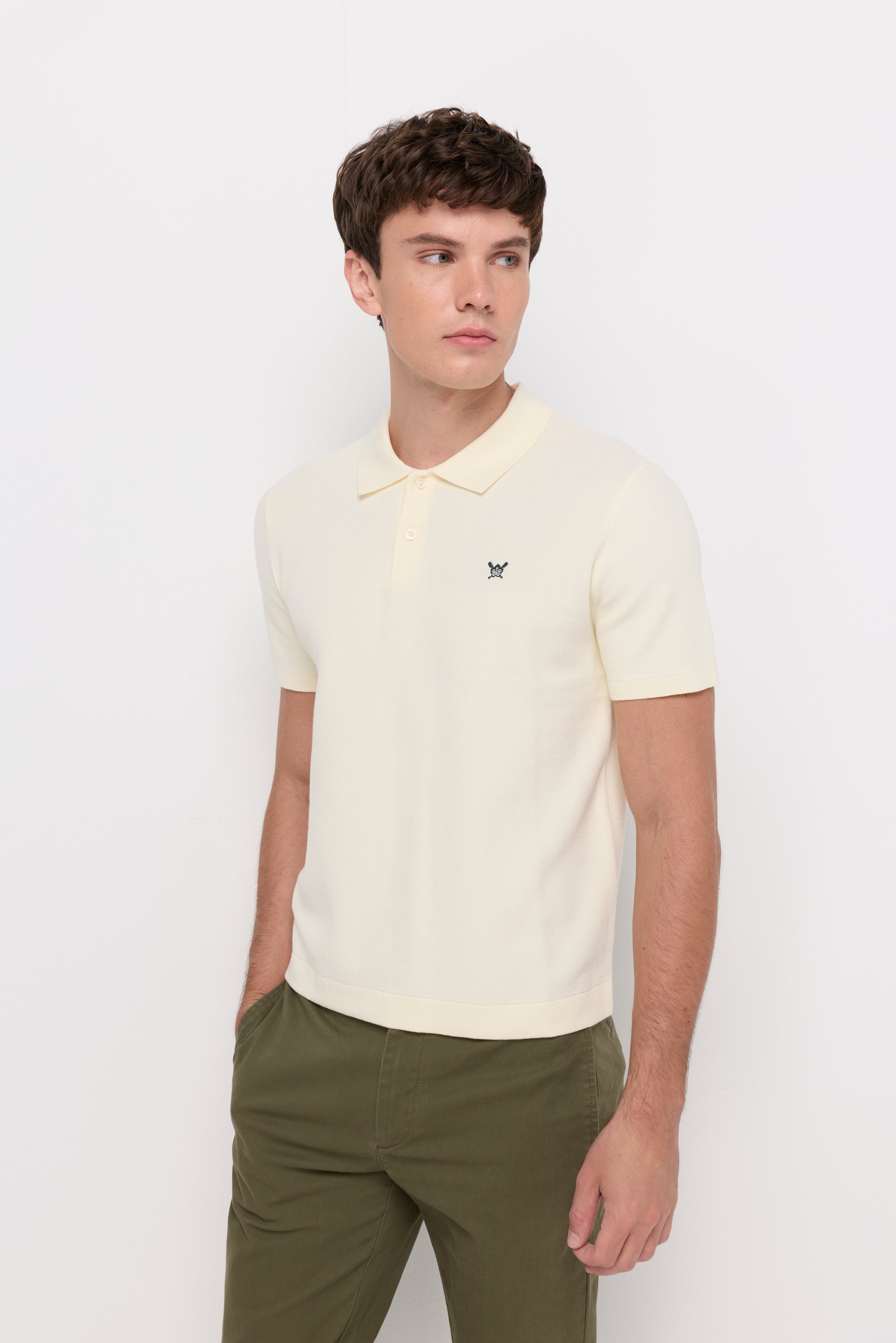 RIBBED KNIT POLO