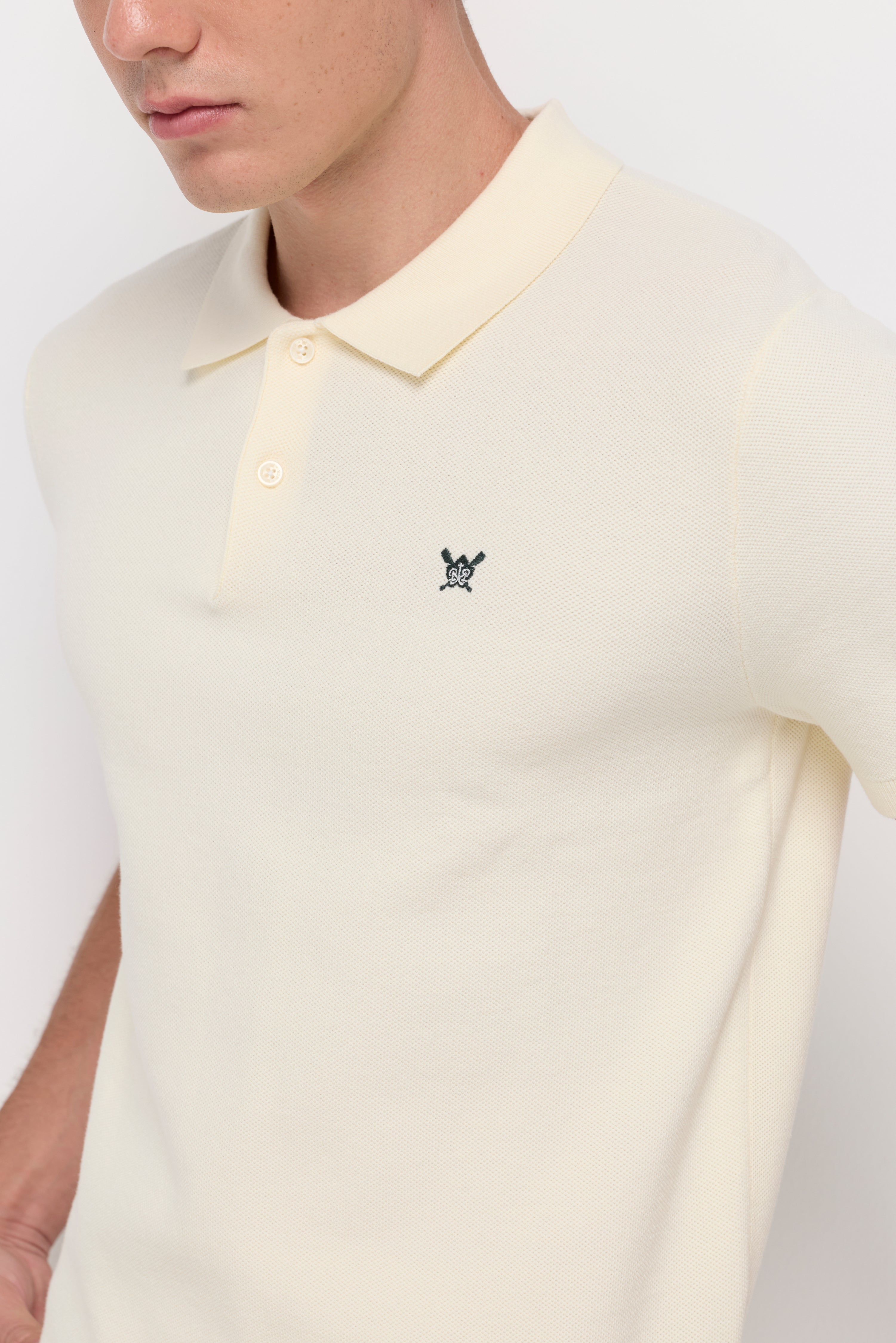 RIBBED KNIT POLO