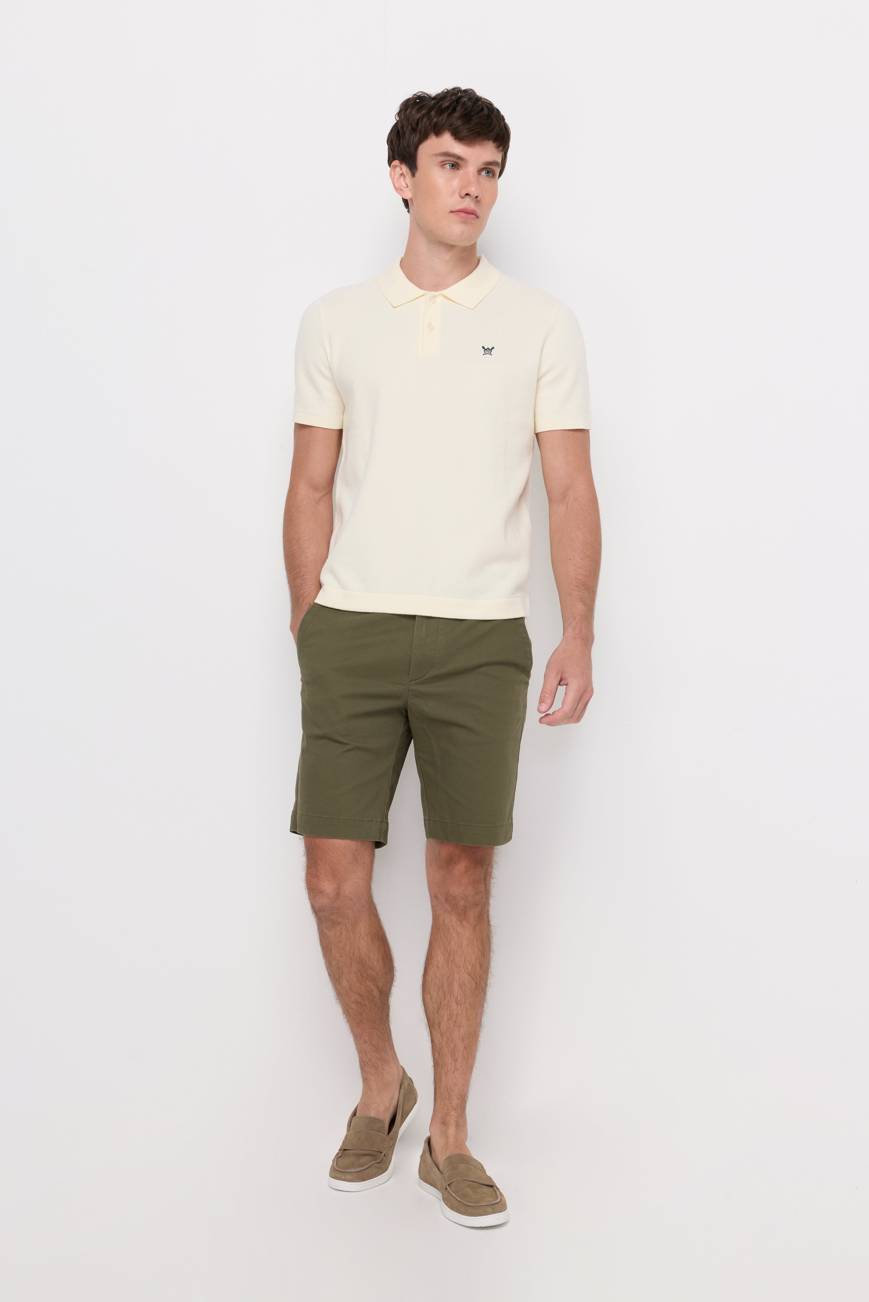 RIBBED KNIT POLO