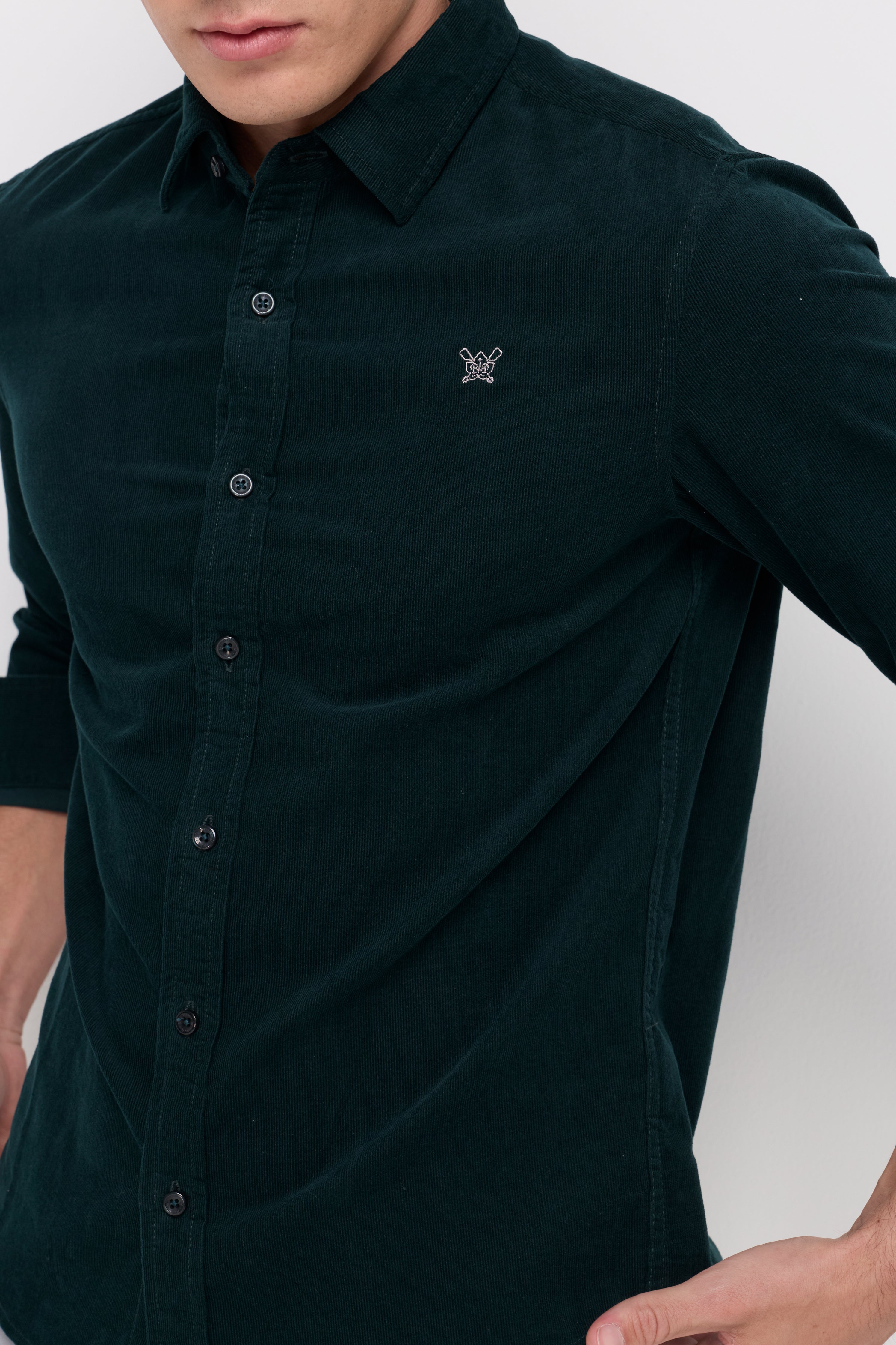 CORDUROY EMBROIDERED SHIRT