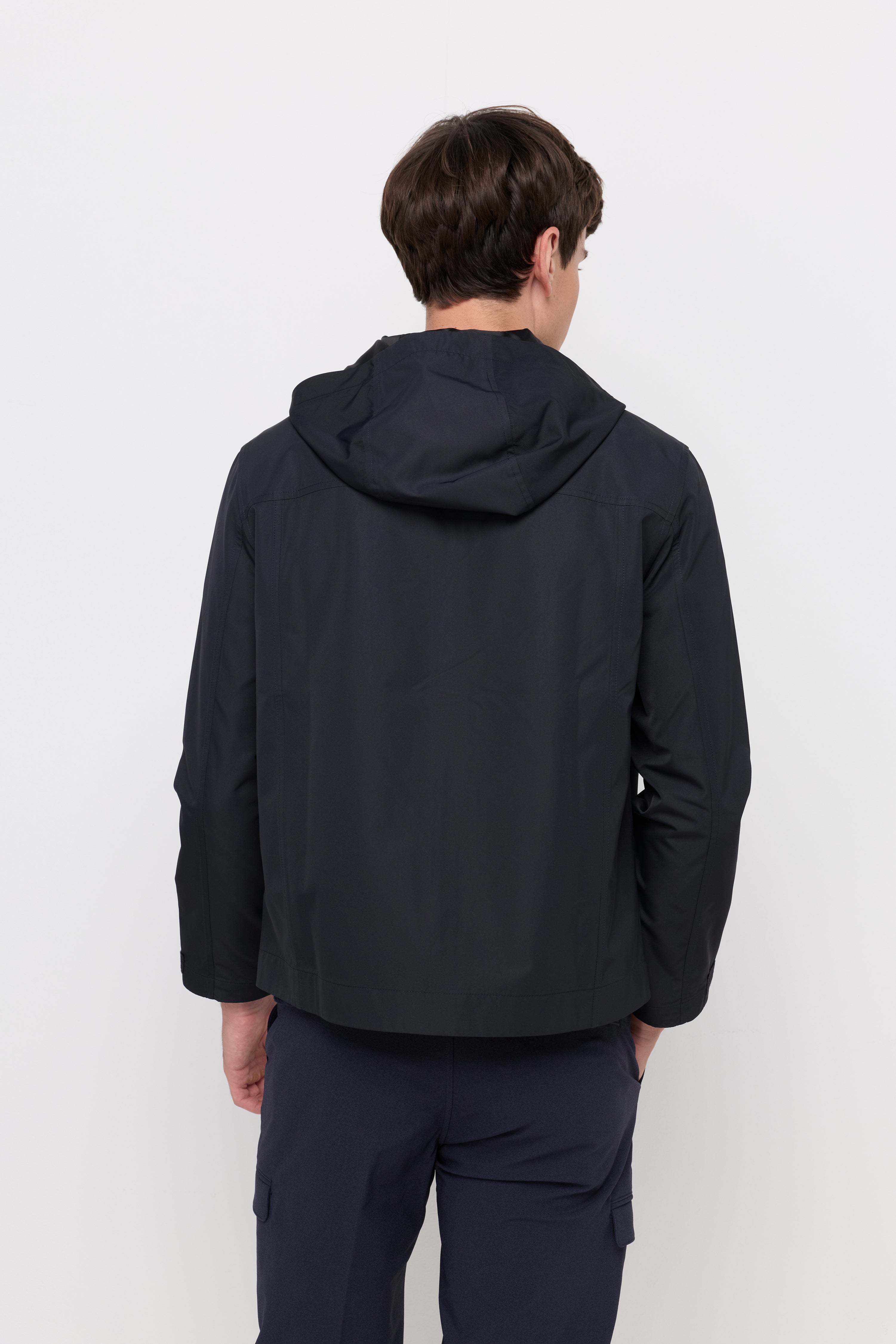 WATER-REPELLENT ZIP-UP HOODED JACKET