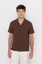 เสื้อเชิ้ตคอปกแคมป์มีเท็กซ์เจอร์