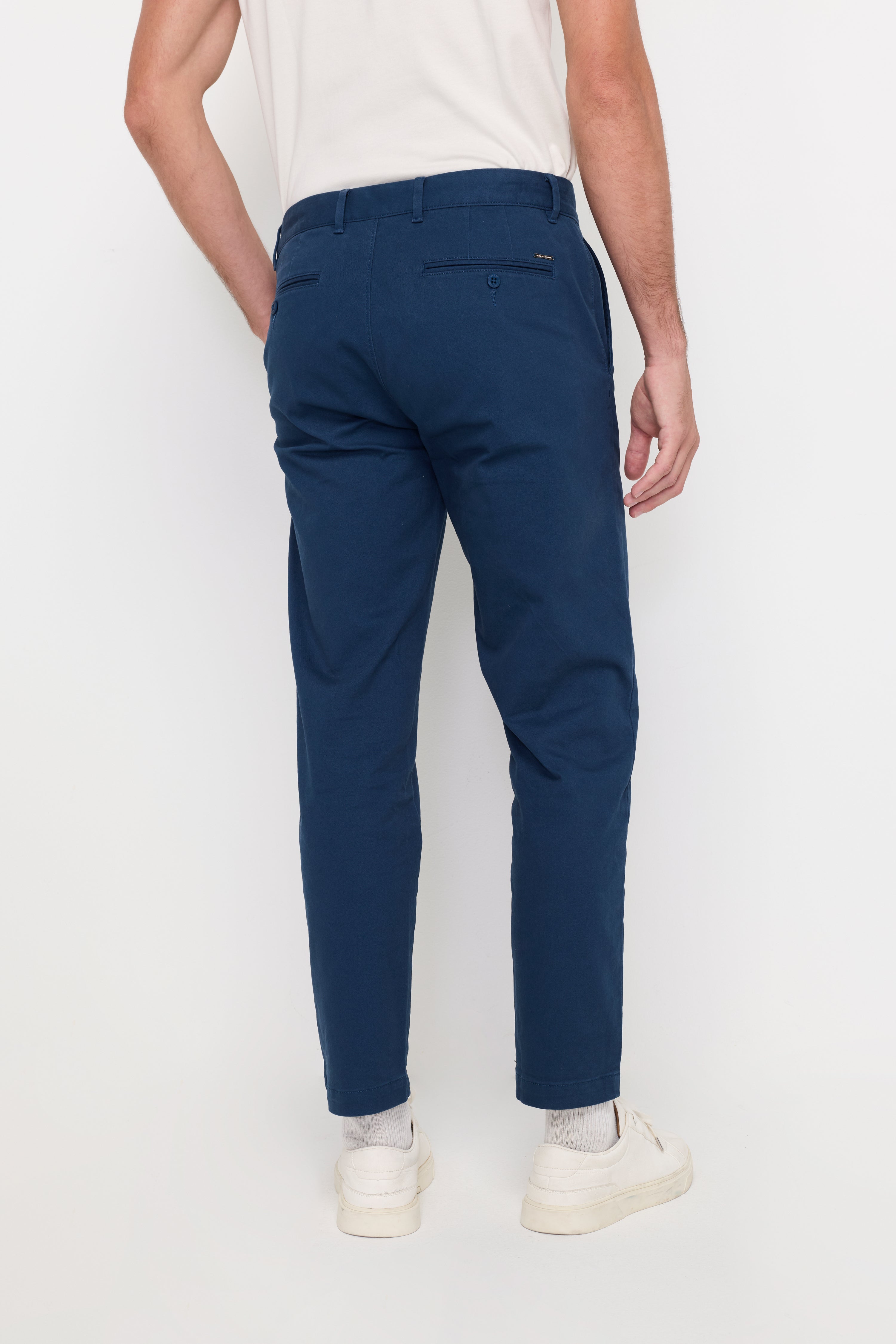 SLIM-FIT COTTON TROUSERS