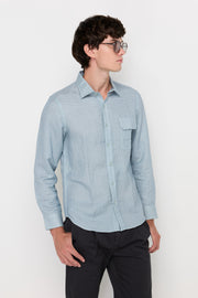 TEXTURED LONG-SLEEVE SHIRT