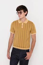 HERRINGBONE CONTRAST KNIT POLO