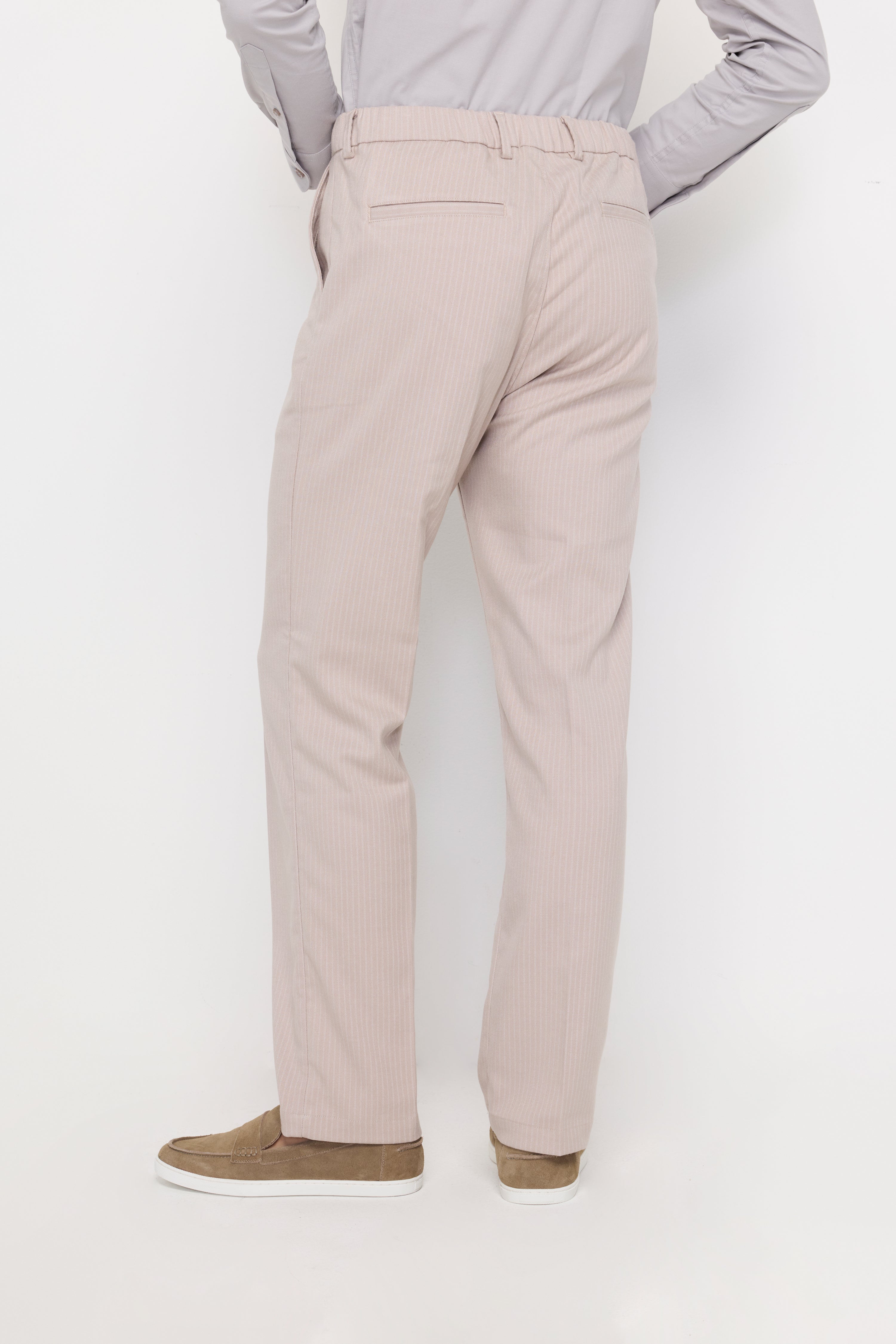 TEXTURED STRAIGHT-LEG TROUSERS