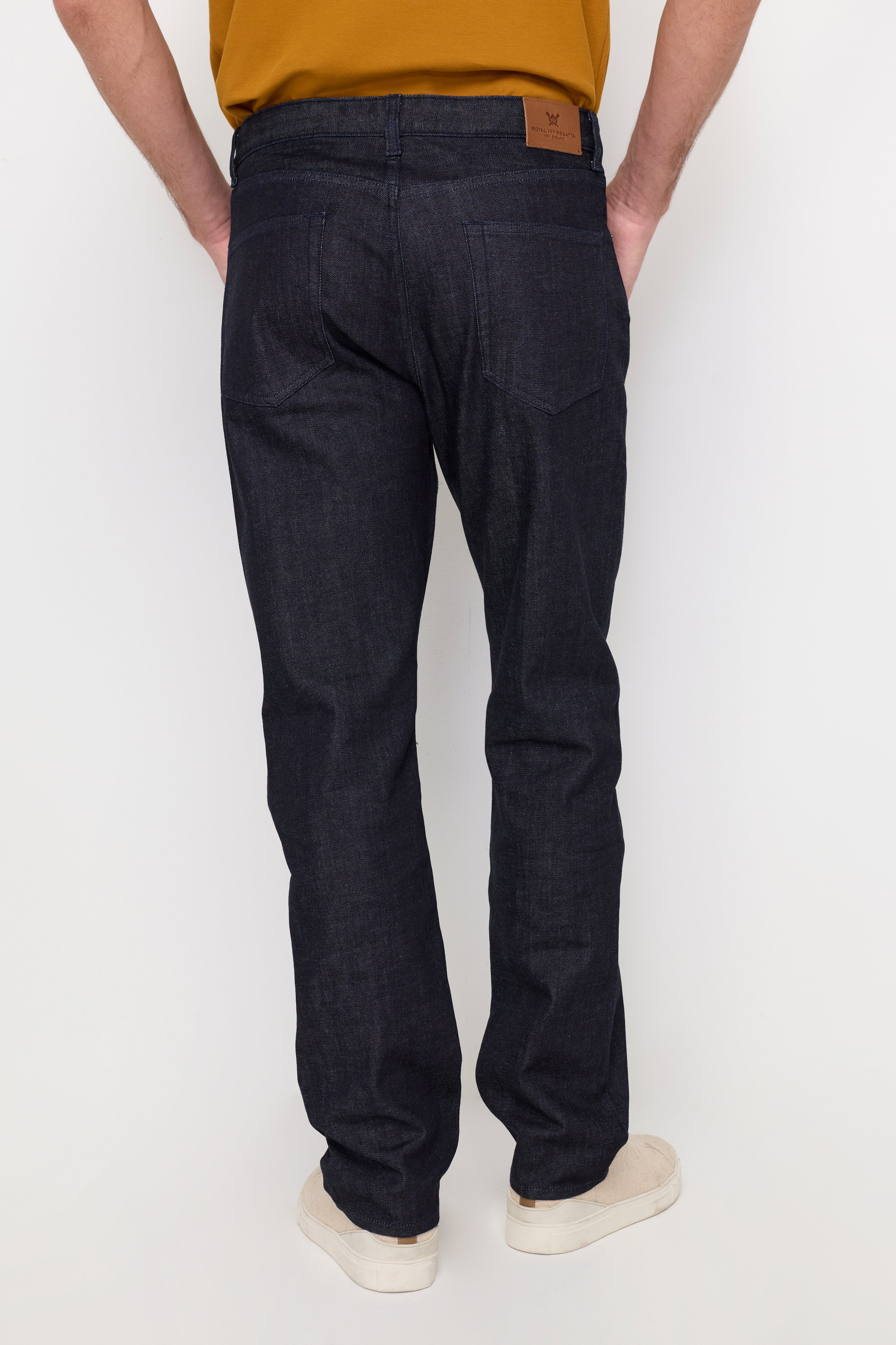 TEXTURED STRAIGHT-LEG JEAN PANTS