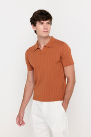 VERTICAL TEXTURED KNIT POLO