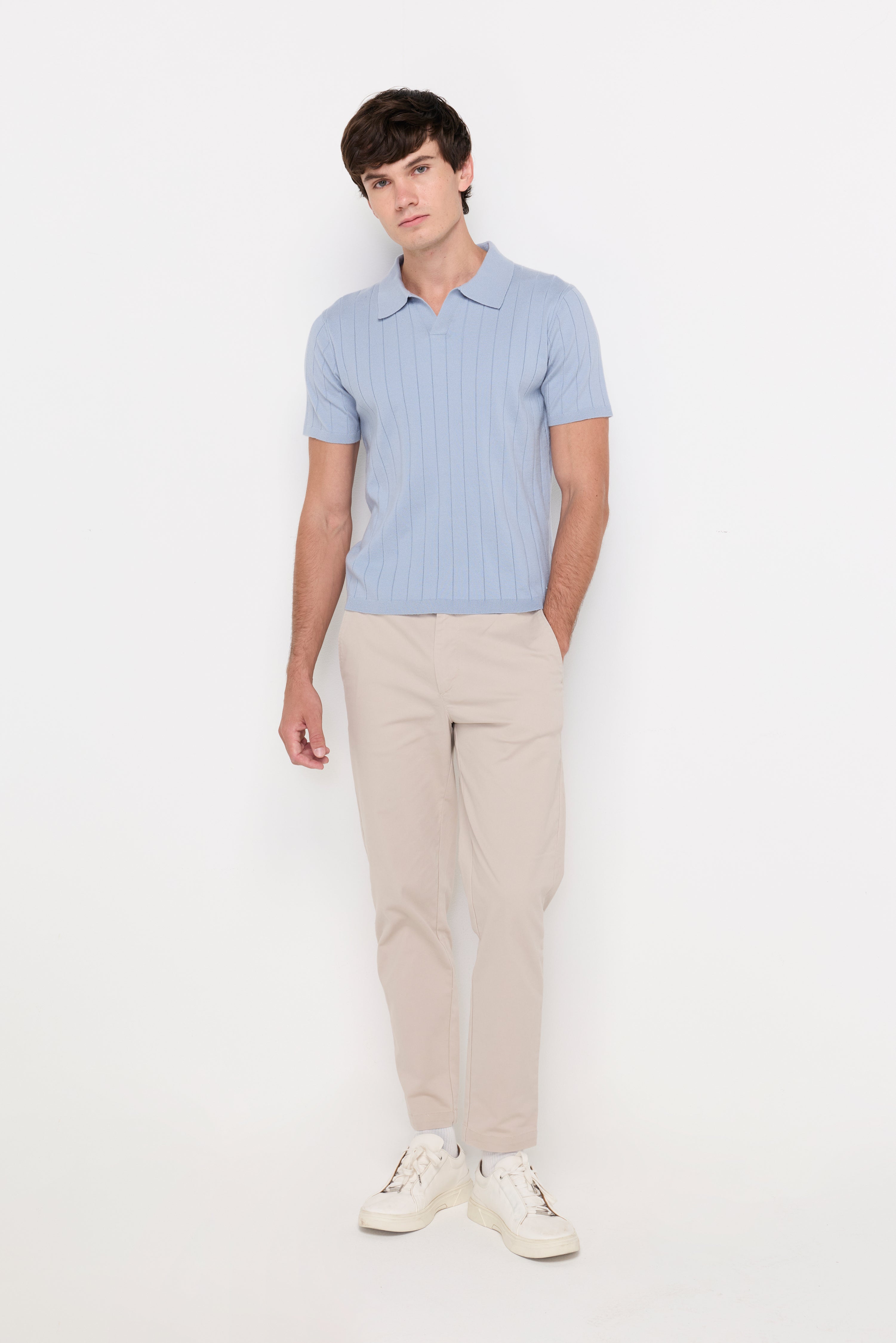VERTICAL TEXTURED KNIT POLO