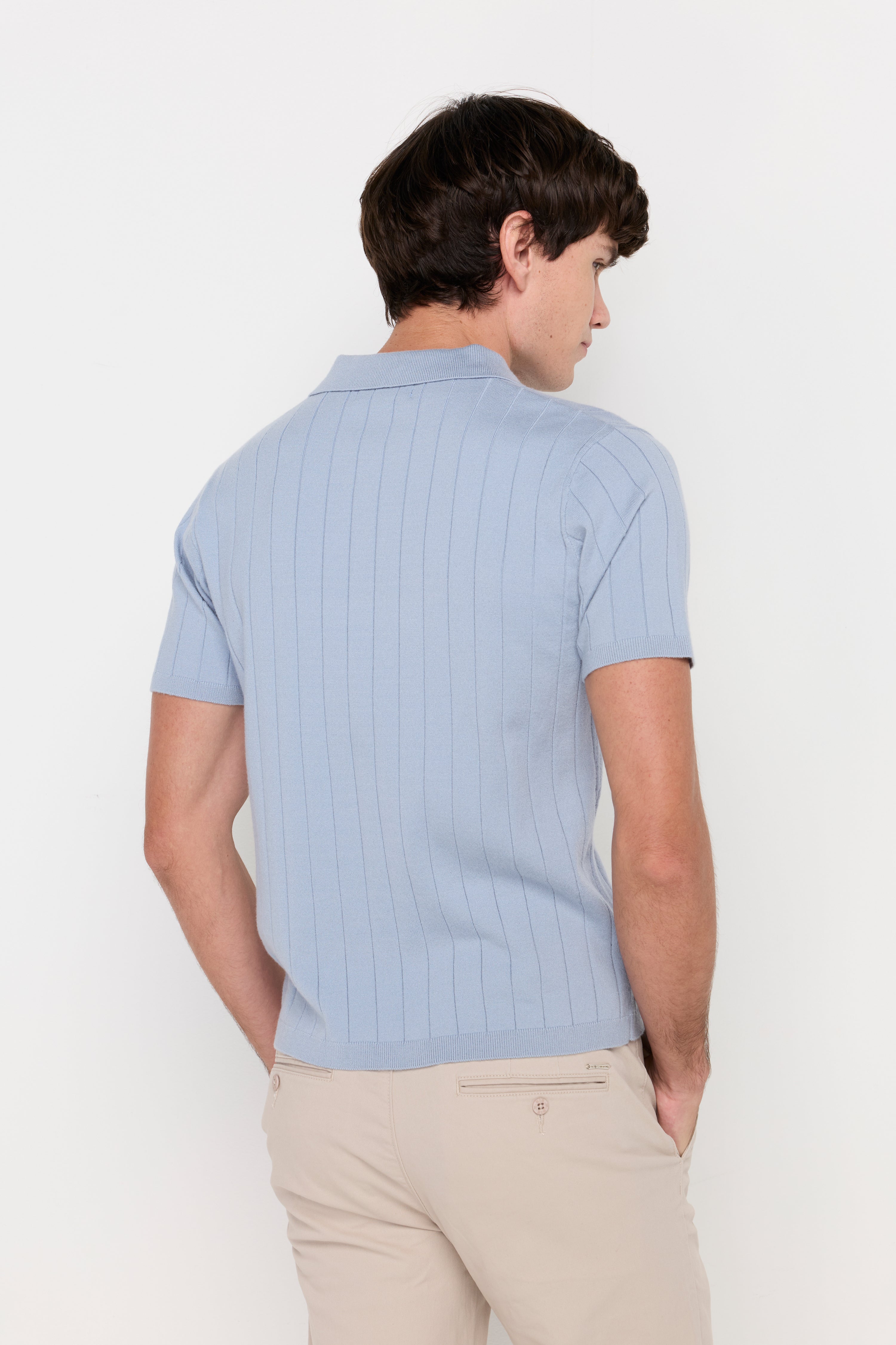 VERTICAL TEXTURED KNIT POLO