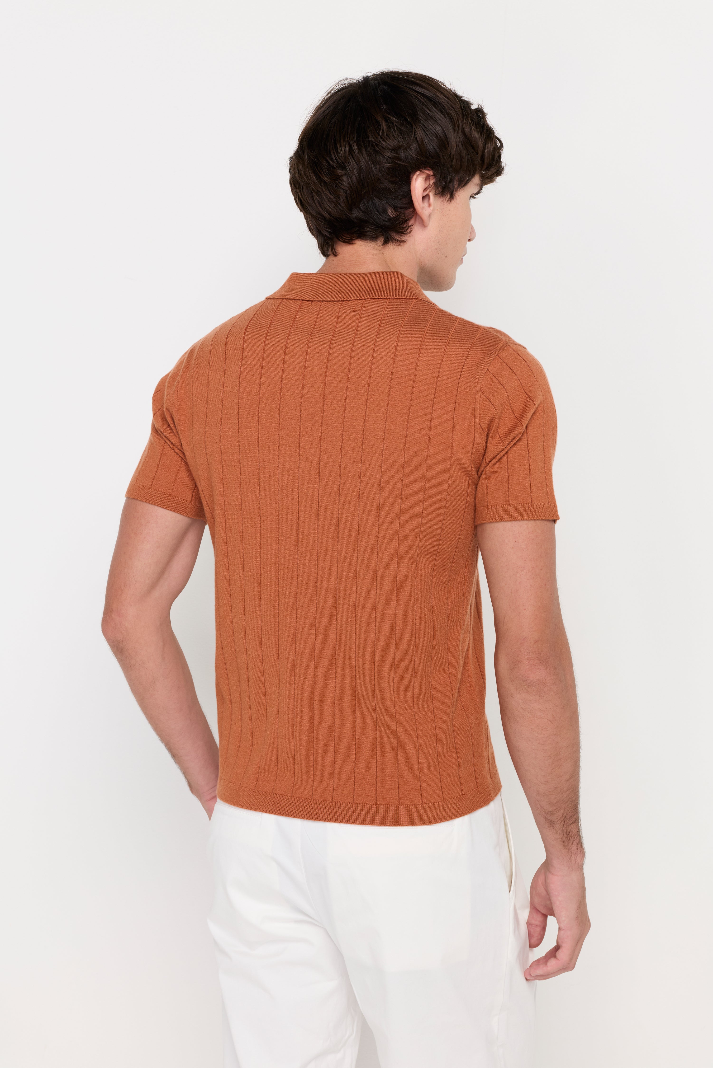 VERTICAL TEXTURED KNIT POLO