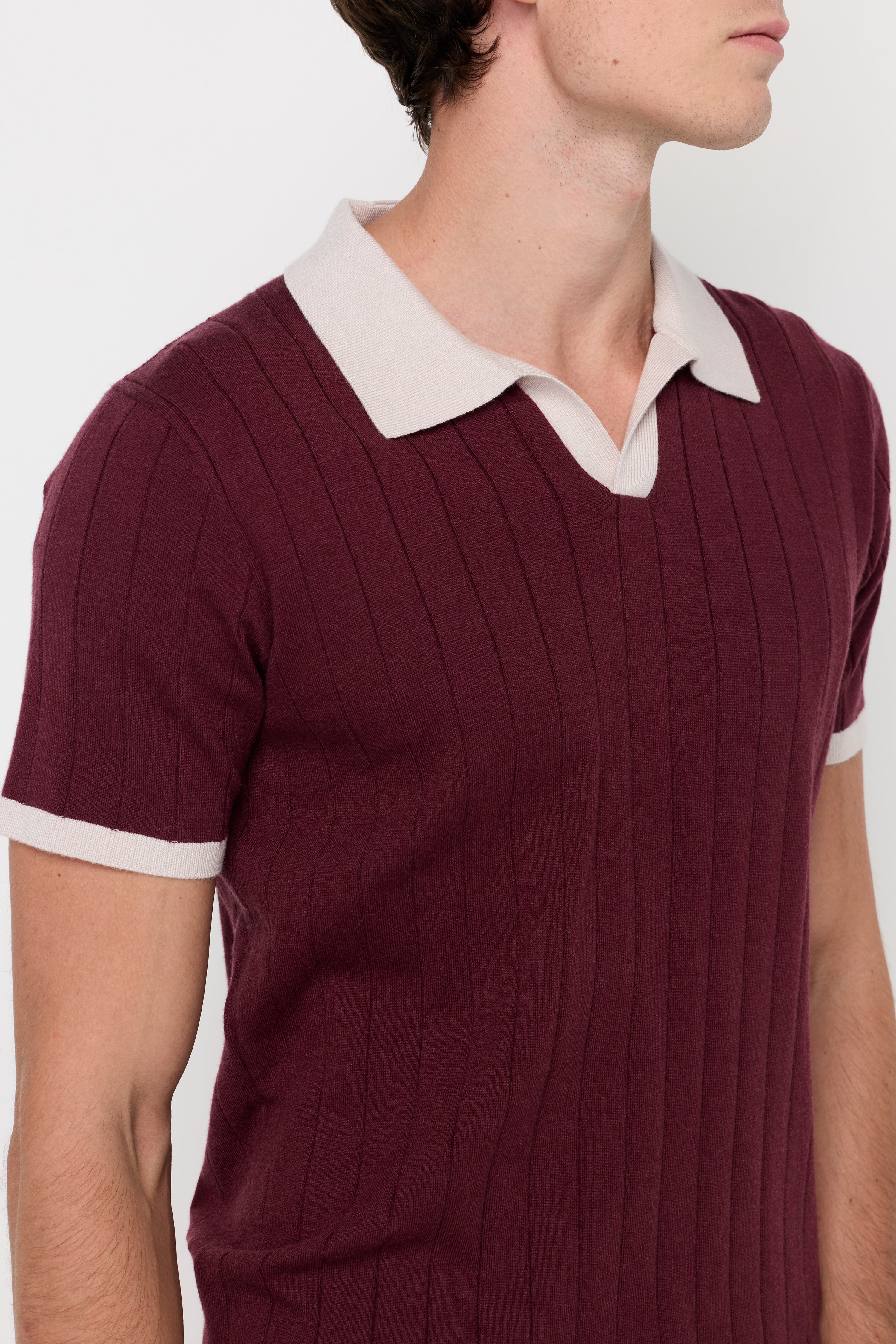 VERTICAL TEXTURED KNIT POLO