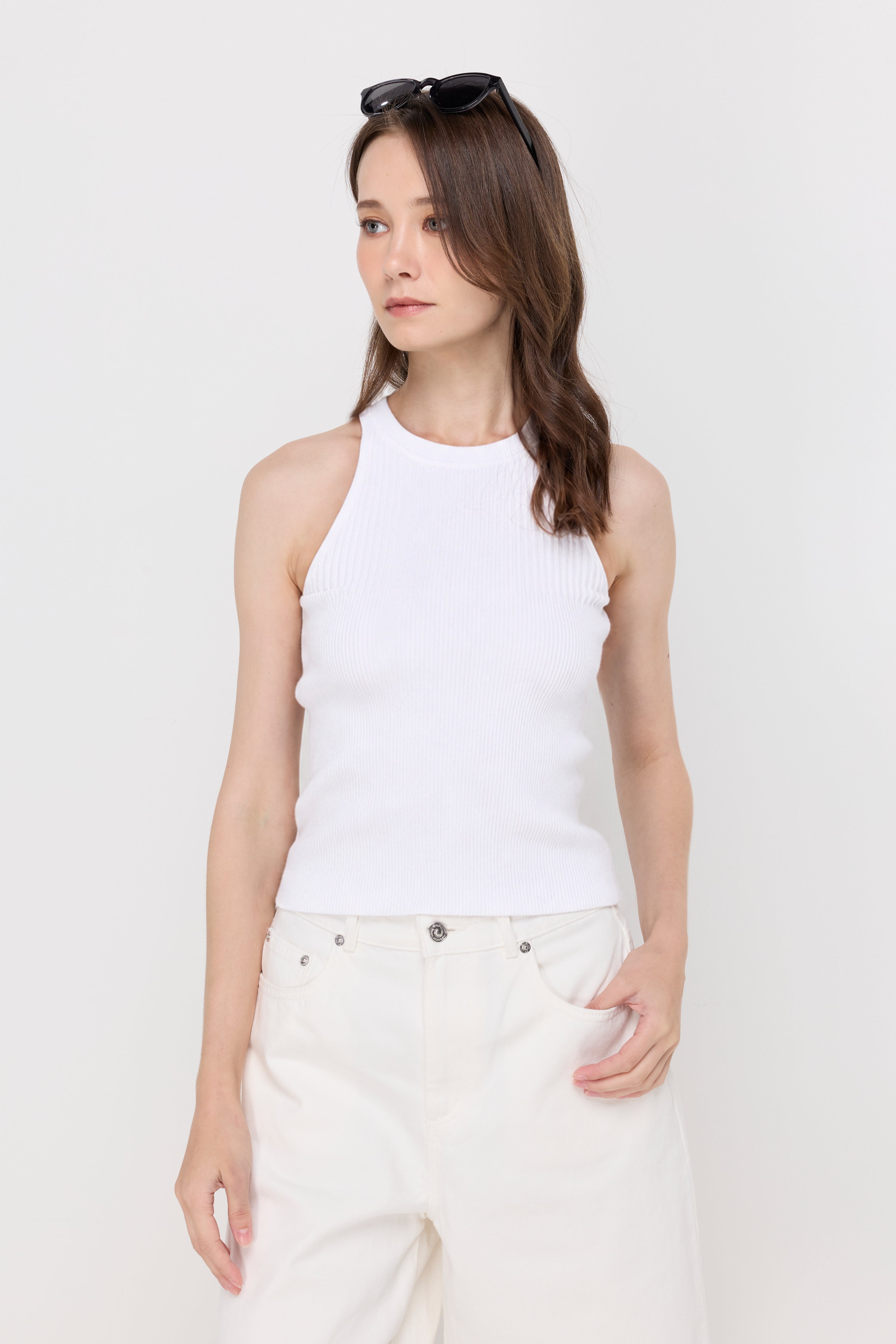 SIENNA RIBBED KNIT TANK TOP