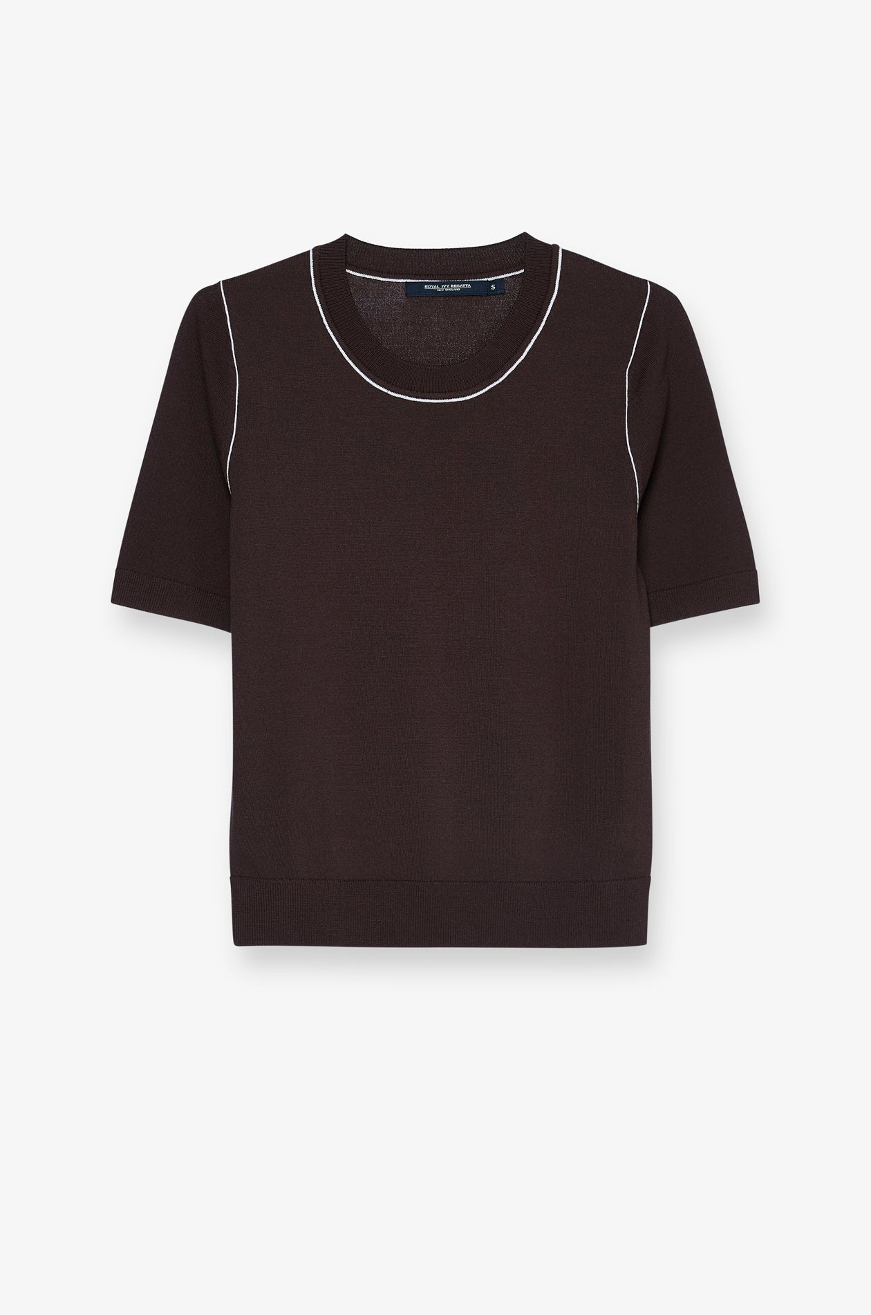 CONTRAST TRIM KNIT TOP