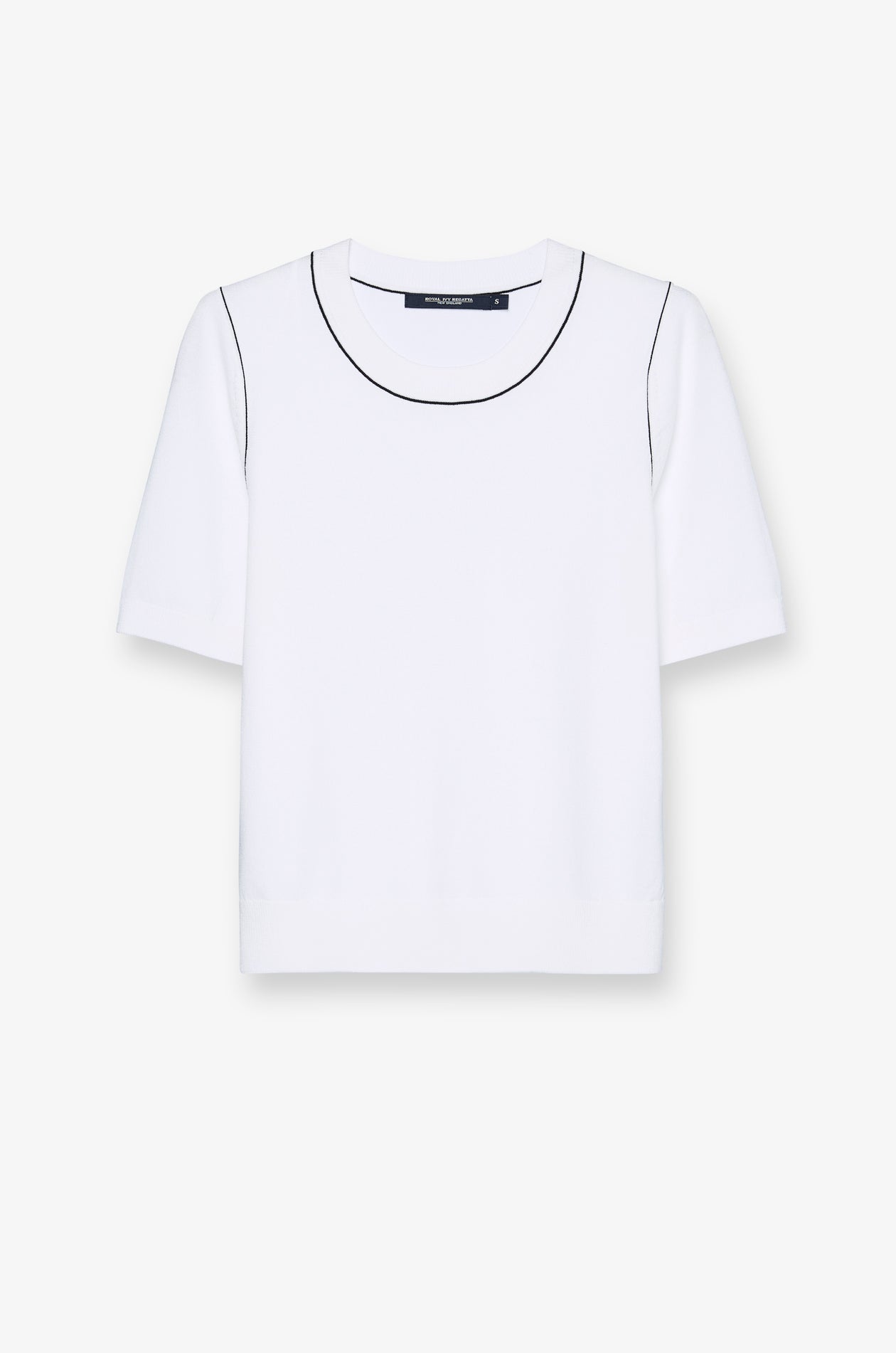 CONTRAST TRIM KNIT TOP
