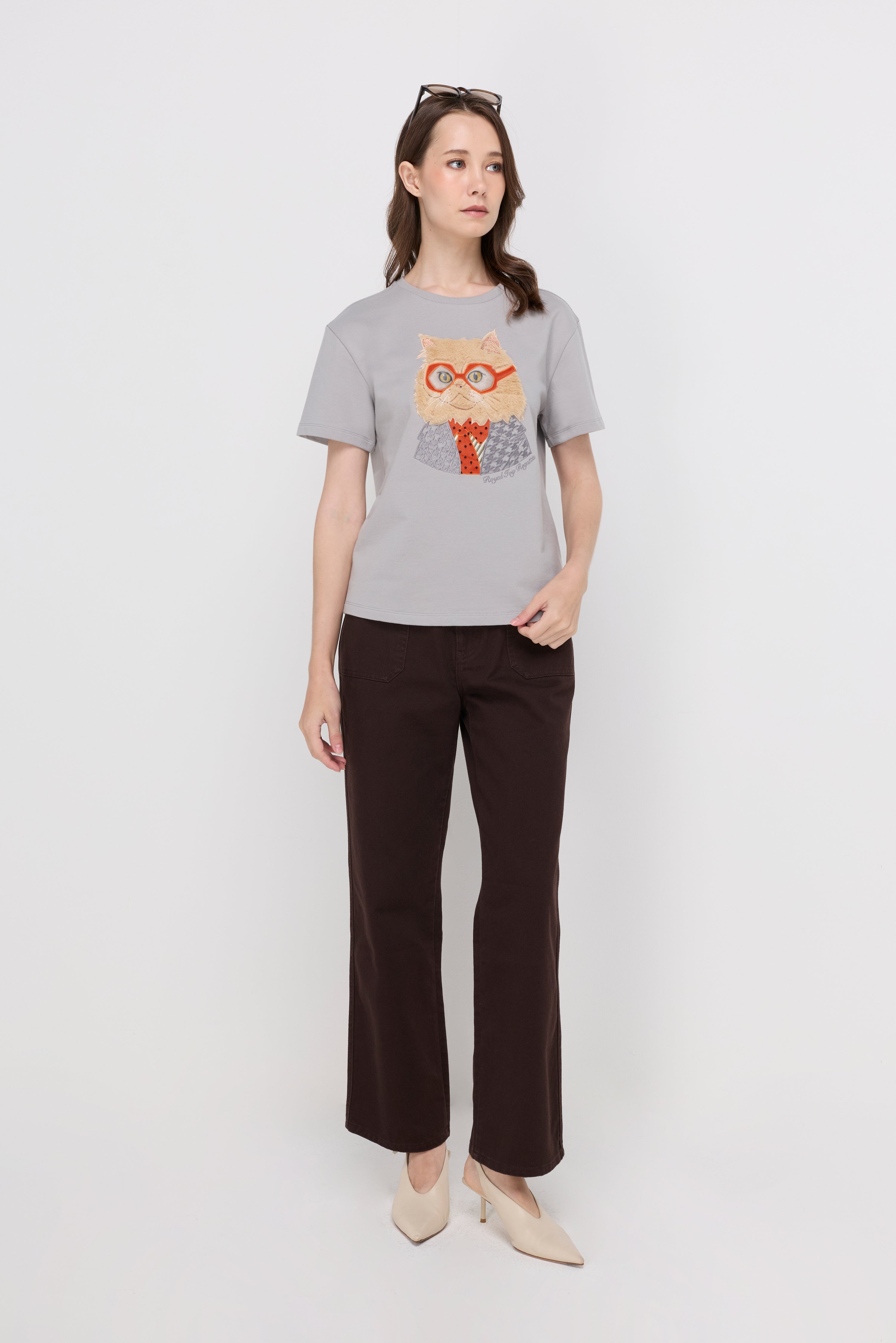 DAPPER CAT FRENCH TERRY T-SHIRT