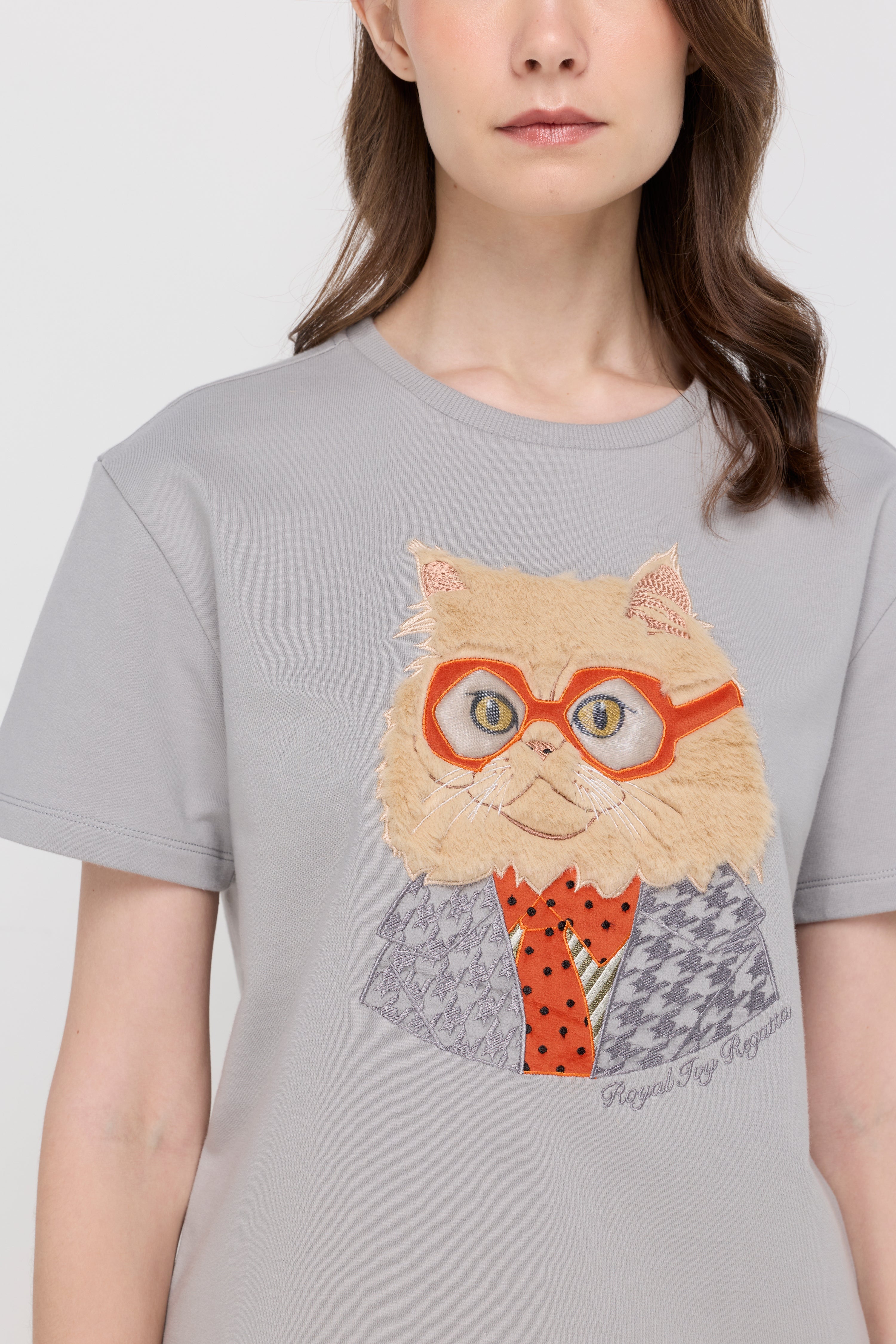 DAPPER CAT FRENCH TERRY T-SHIRT