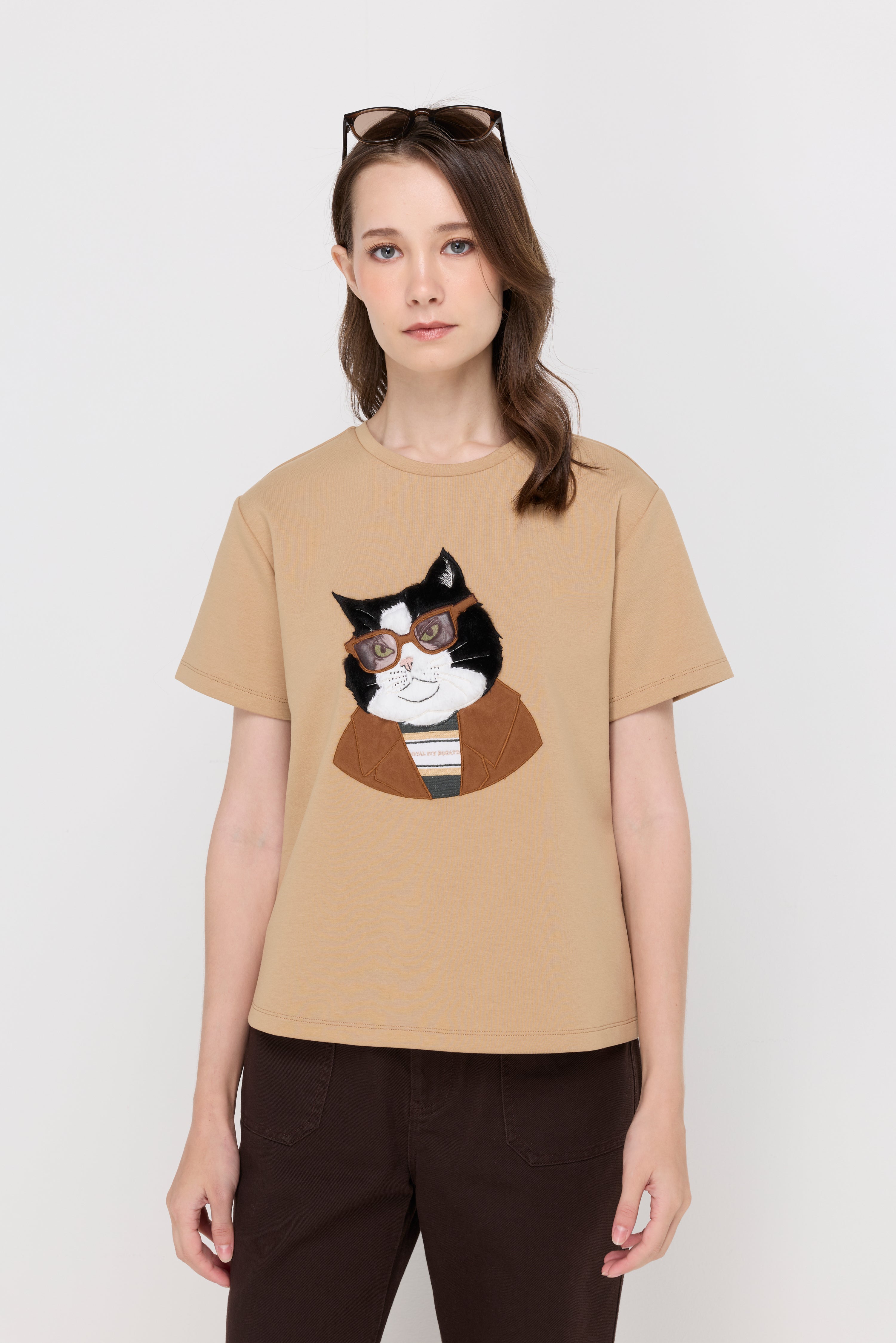 SMART CAT GRAPHIC T-SHIRT