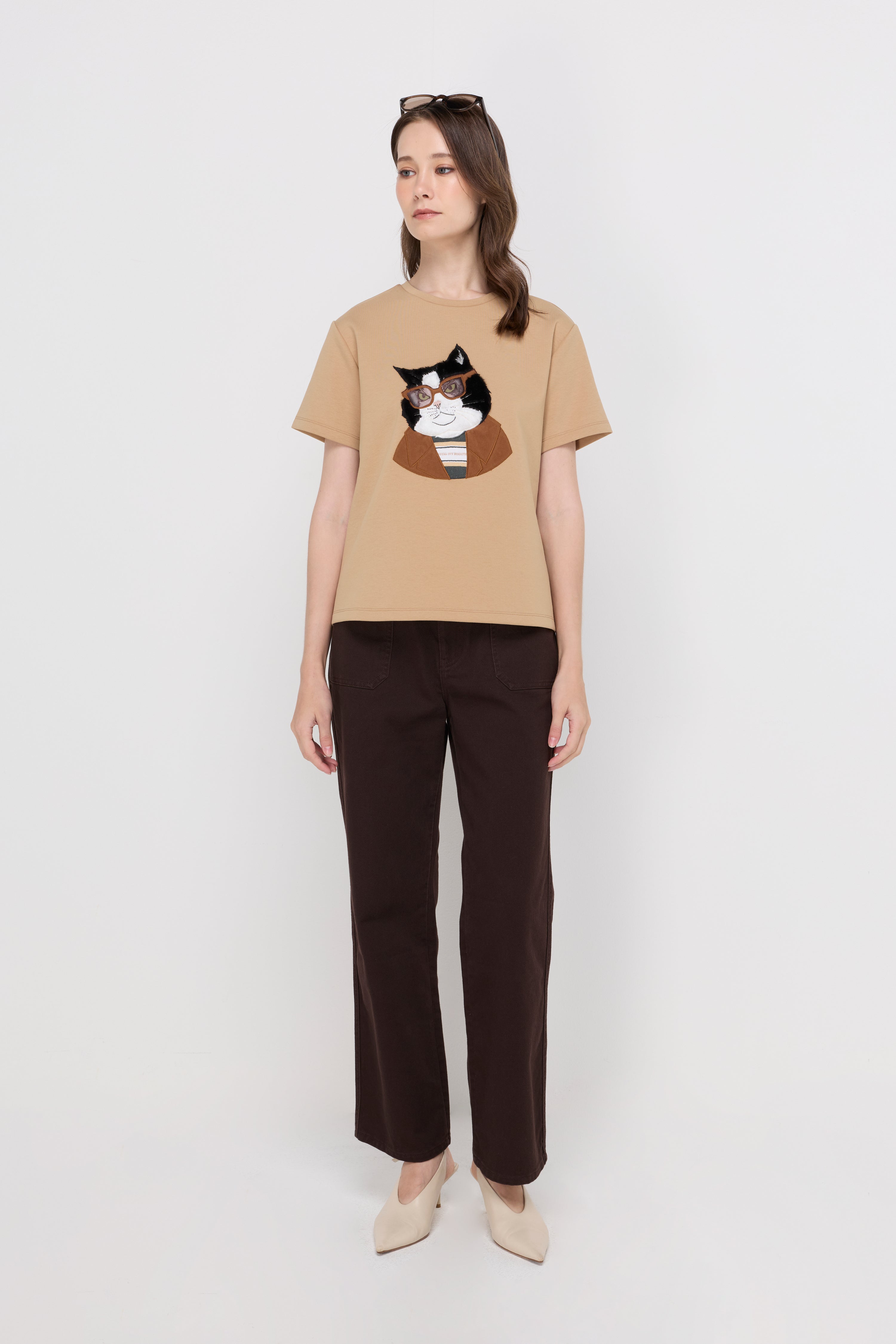 SMART CAT GRAPHIC T-SHIRT