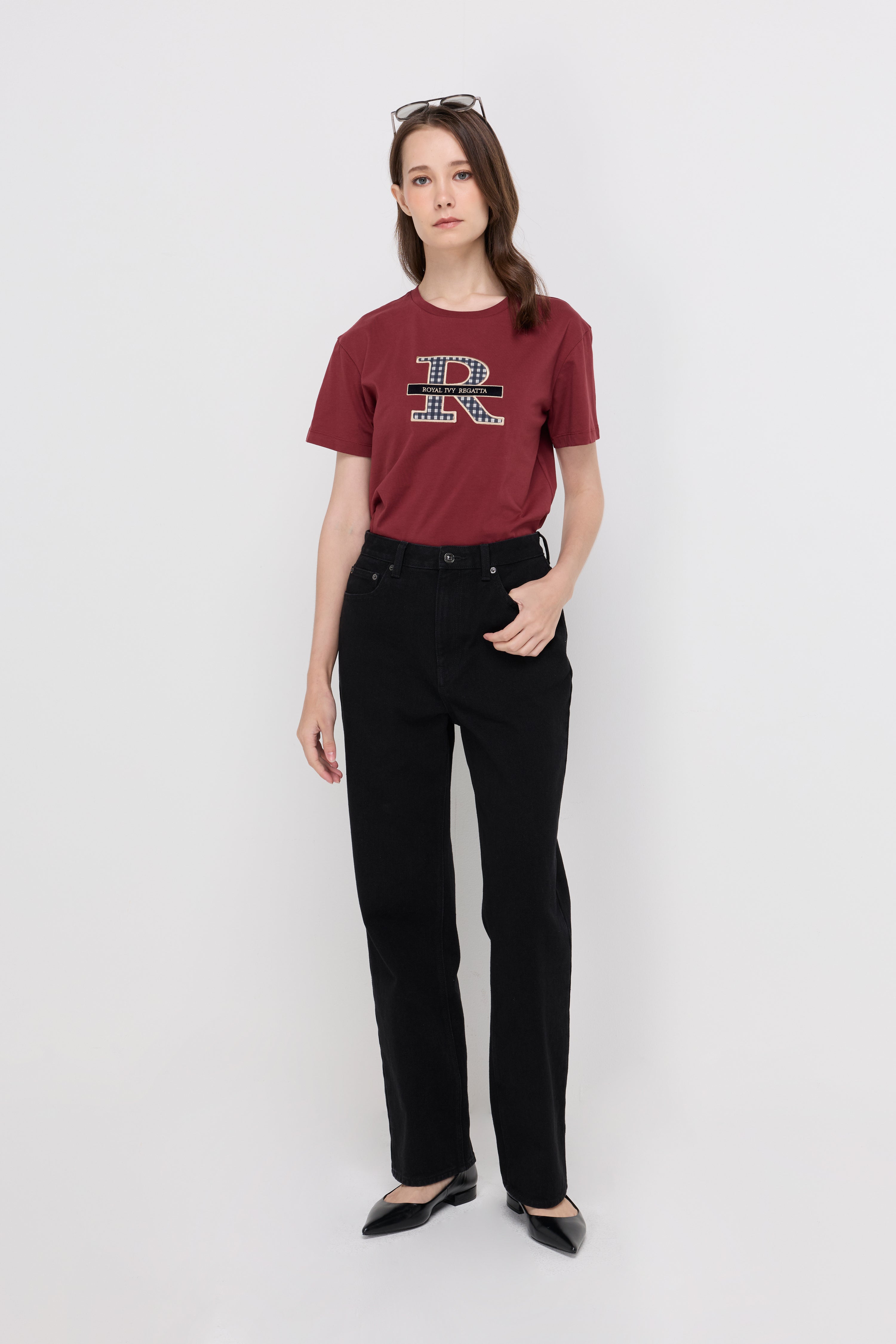 CHARLOTTE STRAIGHT-LEG DENIM JEANS