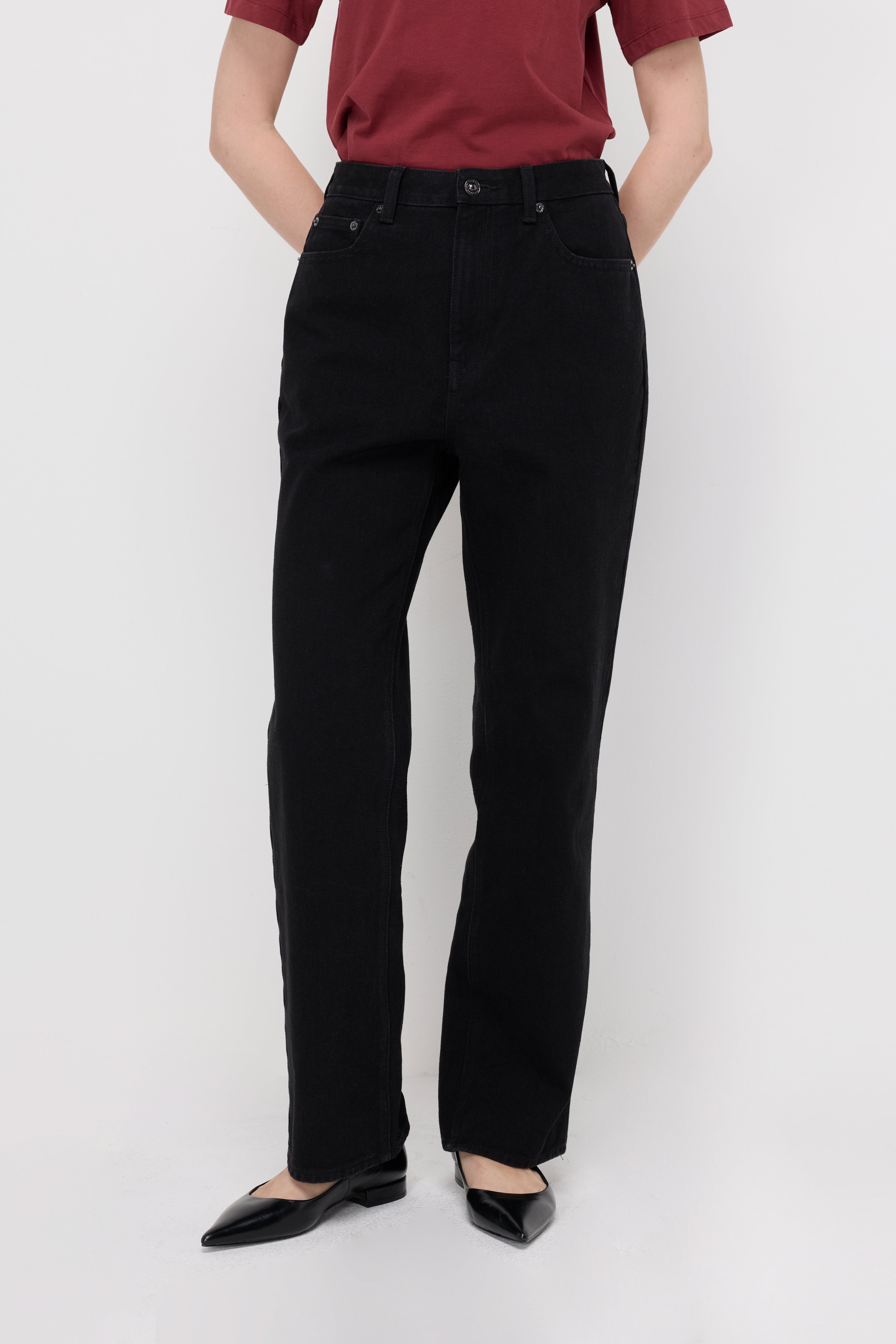 CHARLOTTE STRAIGHT-LEG DENIM JEANS