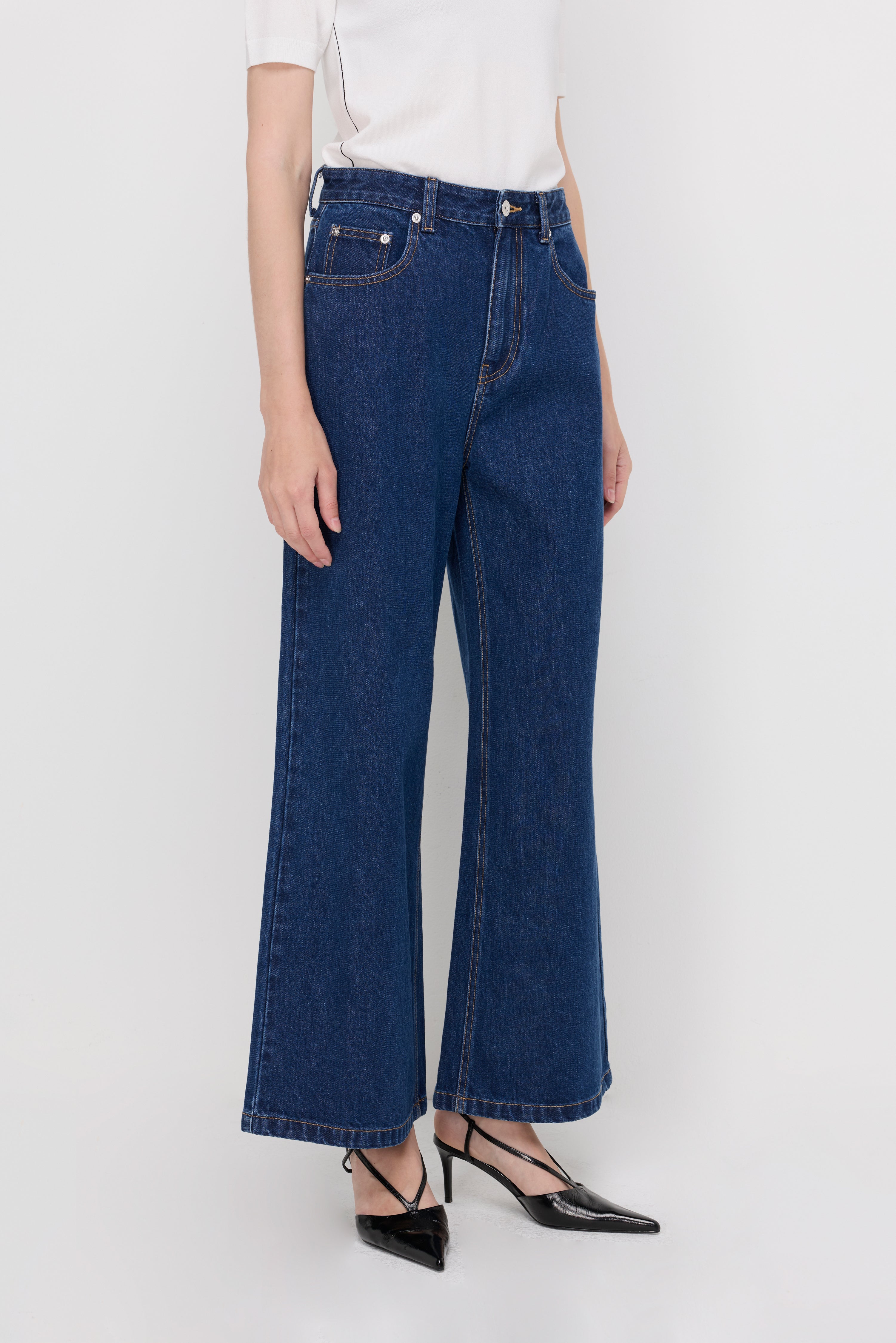 VICTORIA WIDE-LEG DENIM JEANS