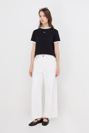 ESSENTIAL WIDE-LEG DENIM TROUSERS