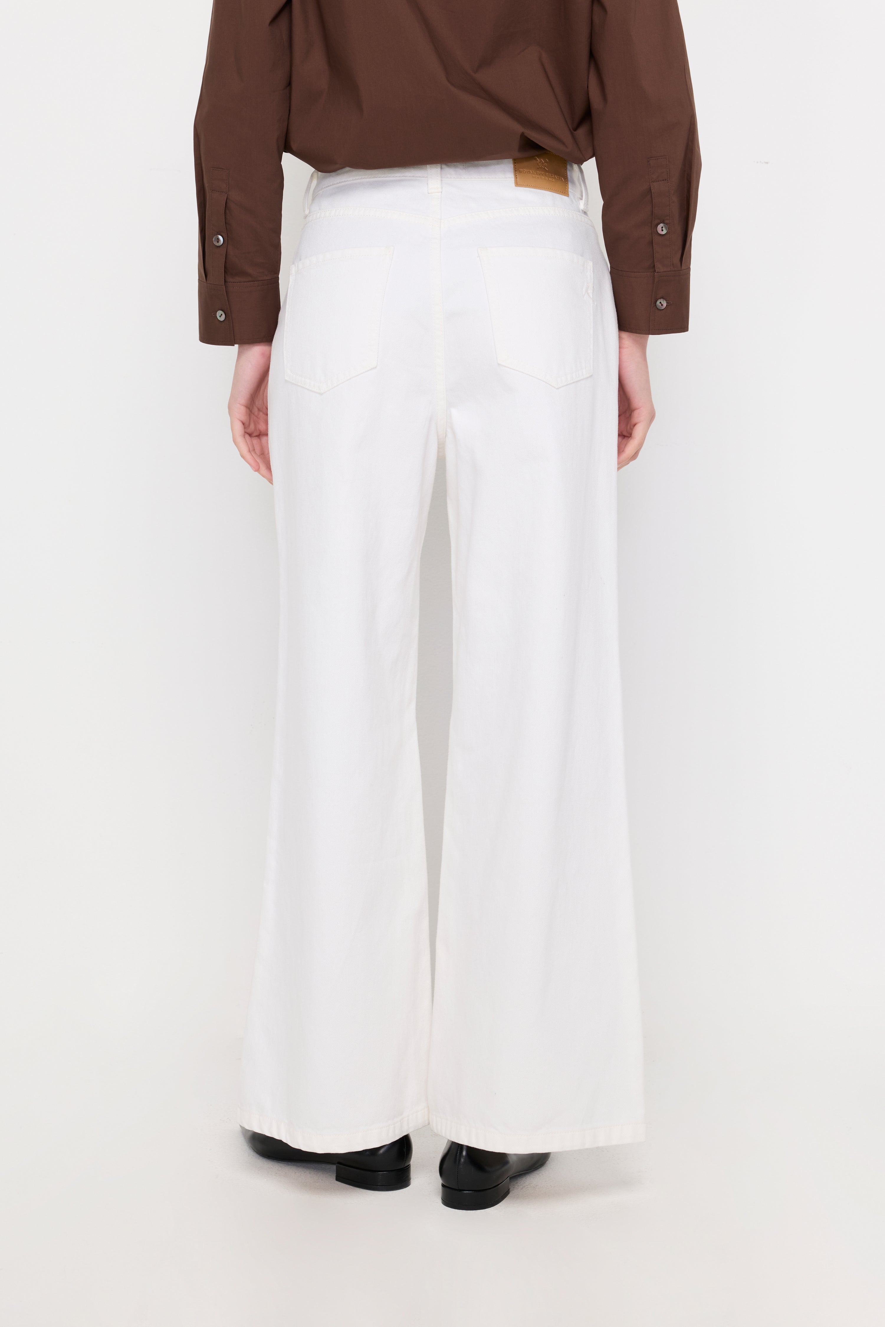 ESSENTIAL WIDE-LEG DENIM TROUSERS