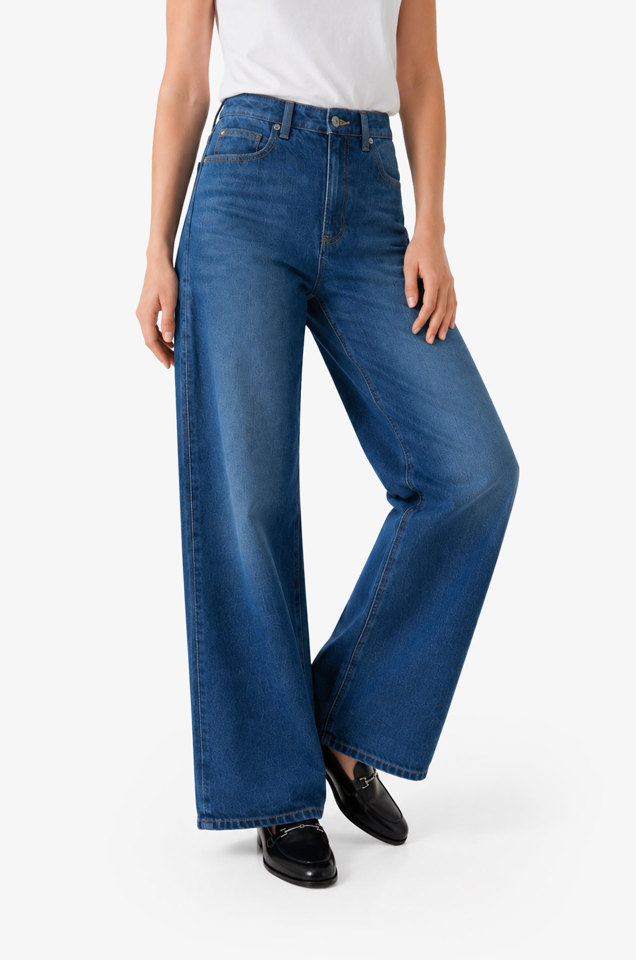 CHARLOTTE STRAIGHT-LEG DENIM JEANS