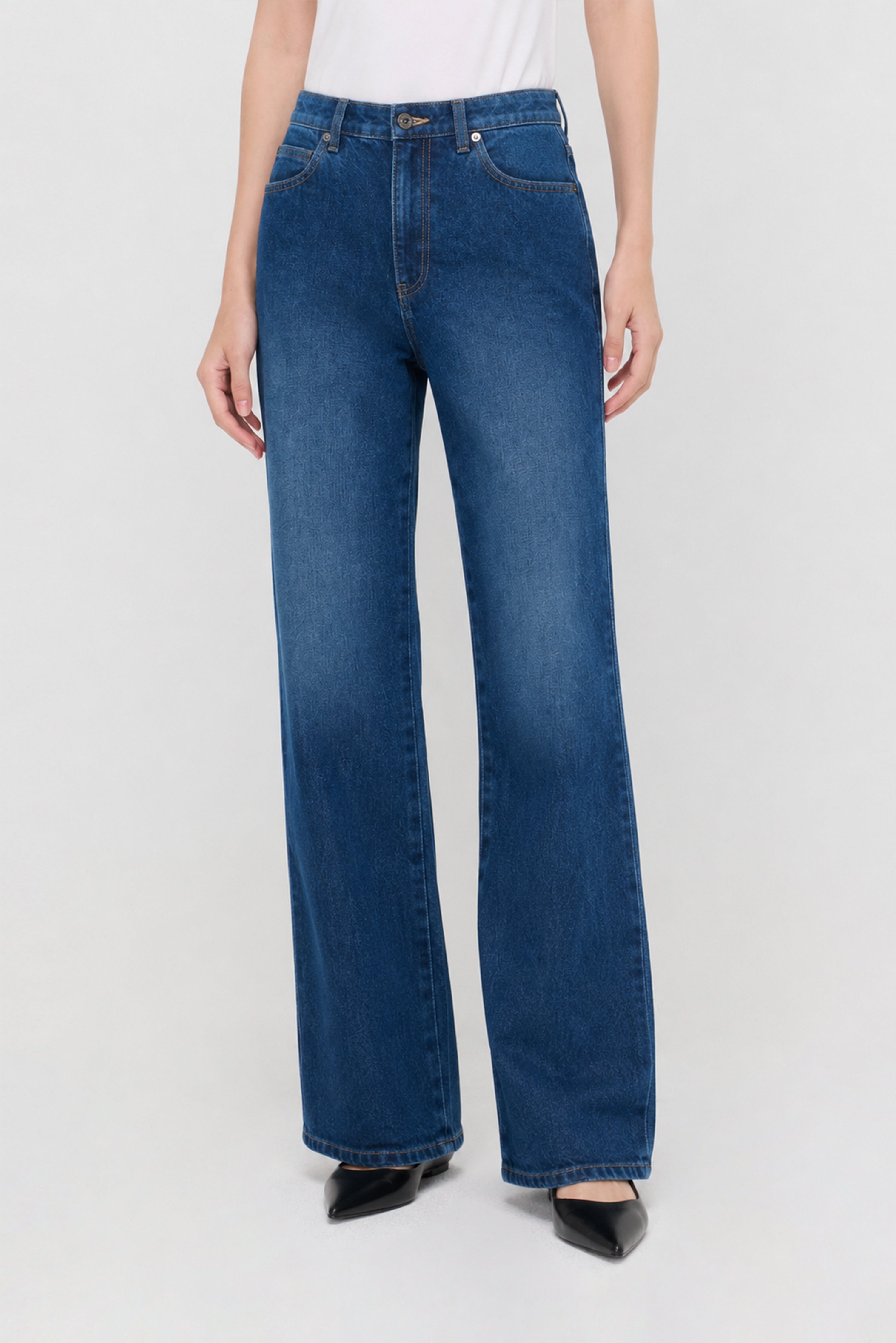 CHARLOTTE STRAIGHT-LEG DENIM JEANS