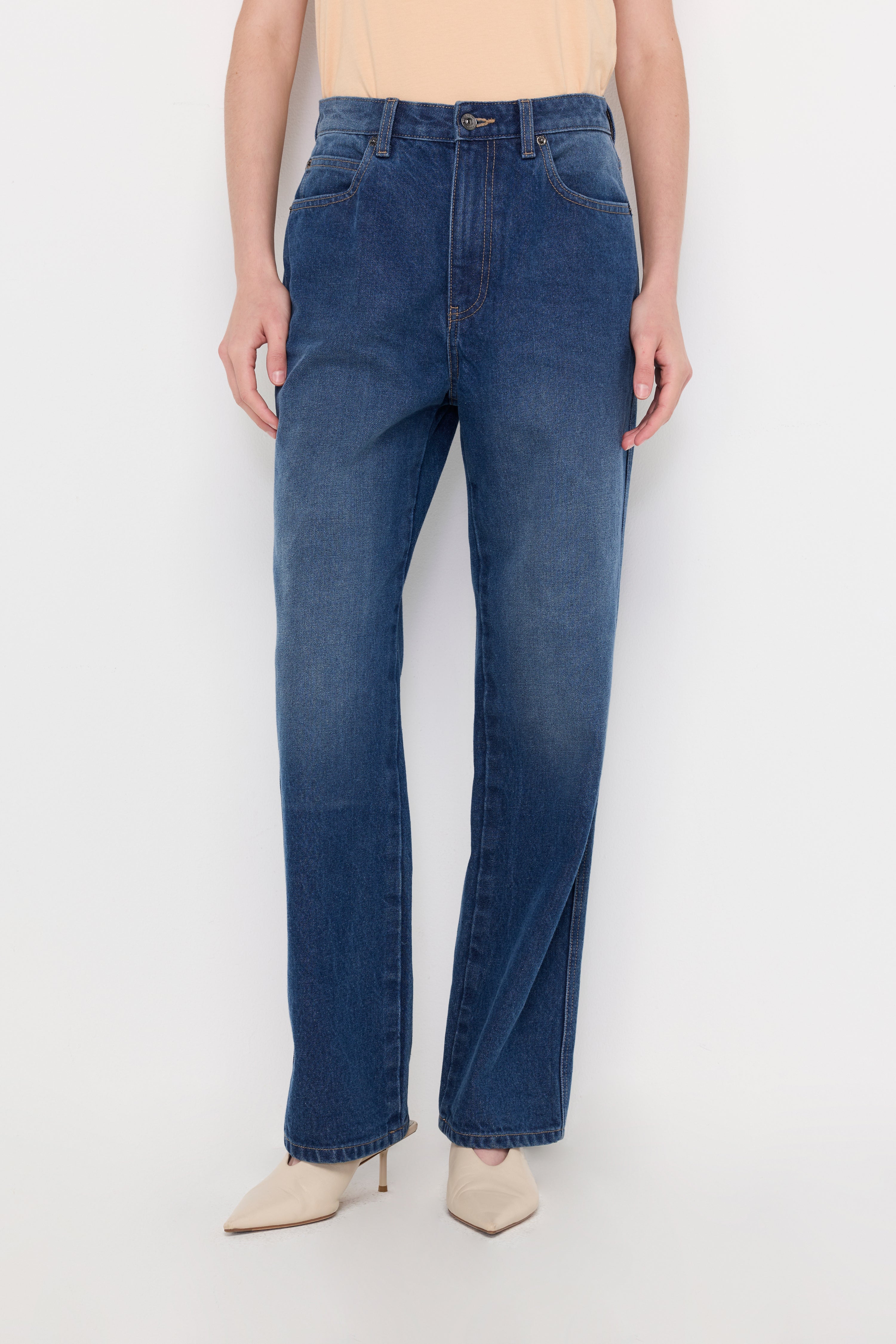 CHARLOTTE STRAIGHT-LEG DENIM JEANS
