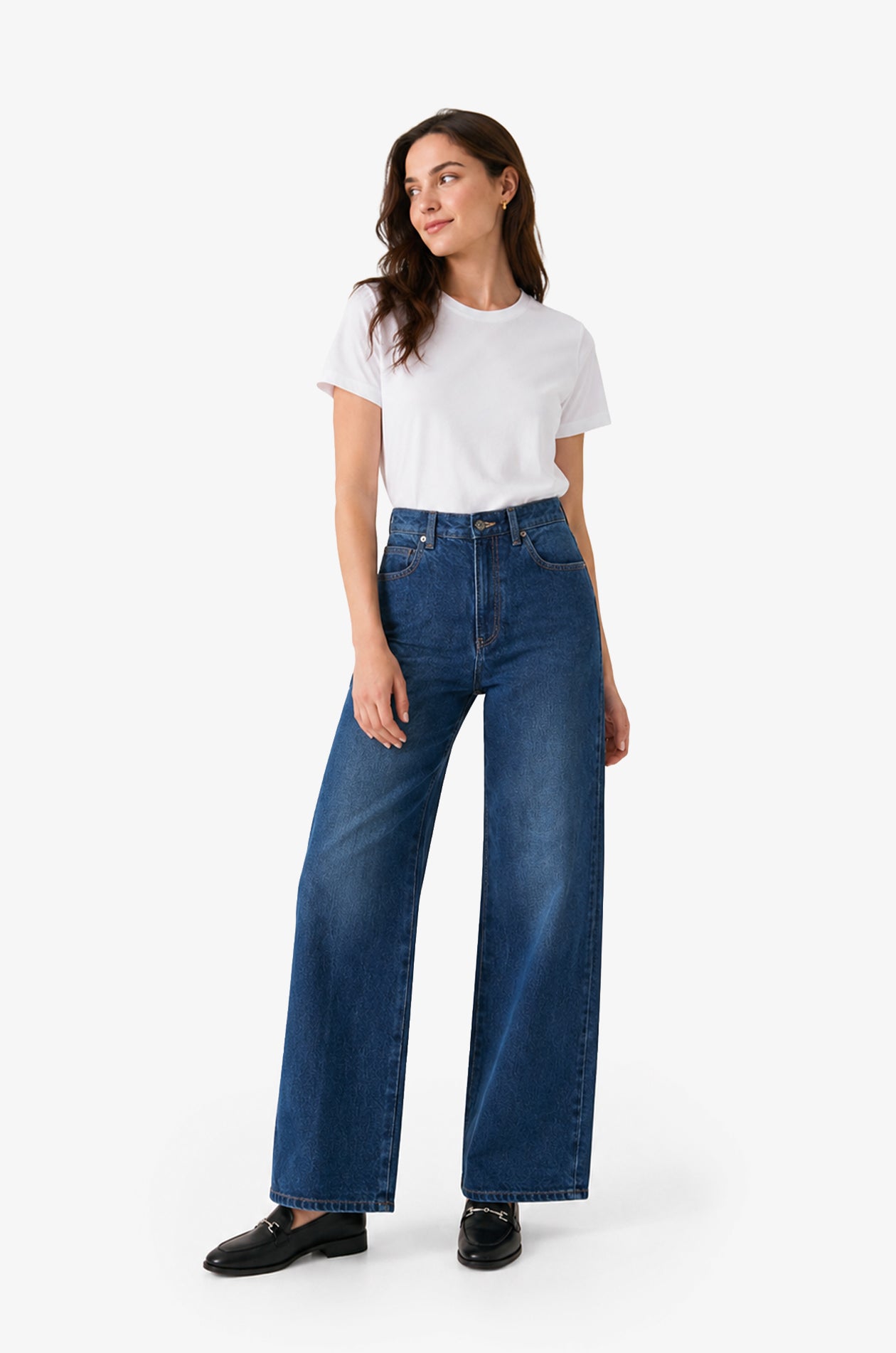 CHARLOTTE STRAIGHT-LEG DENIM JEANS