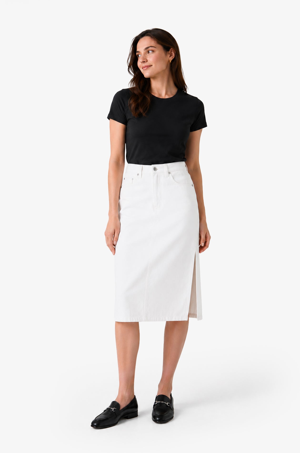 AURORA DENIM MIDI SKIRT