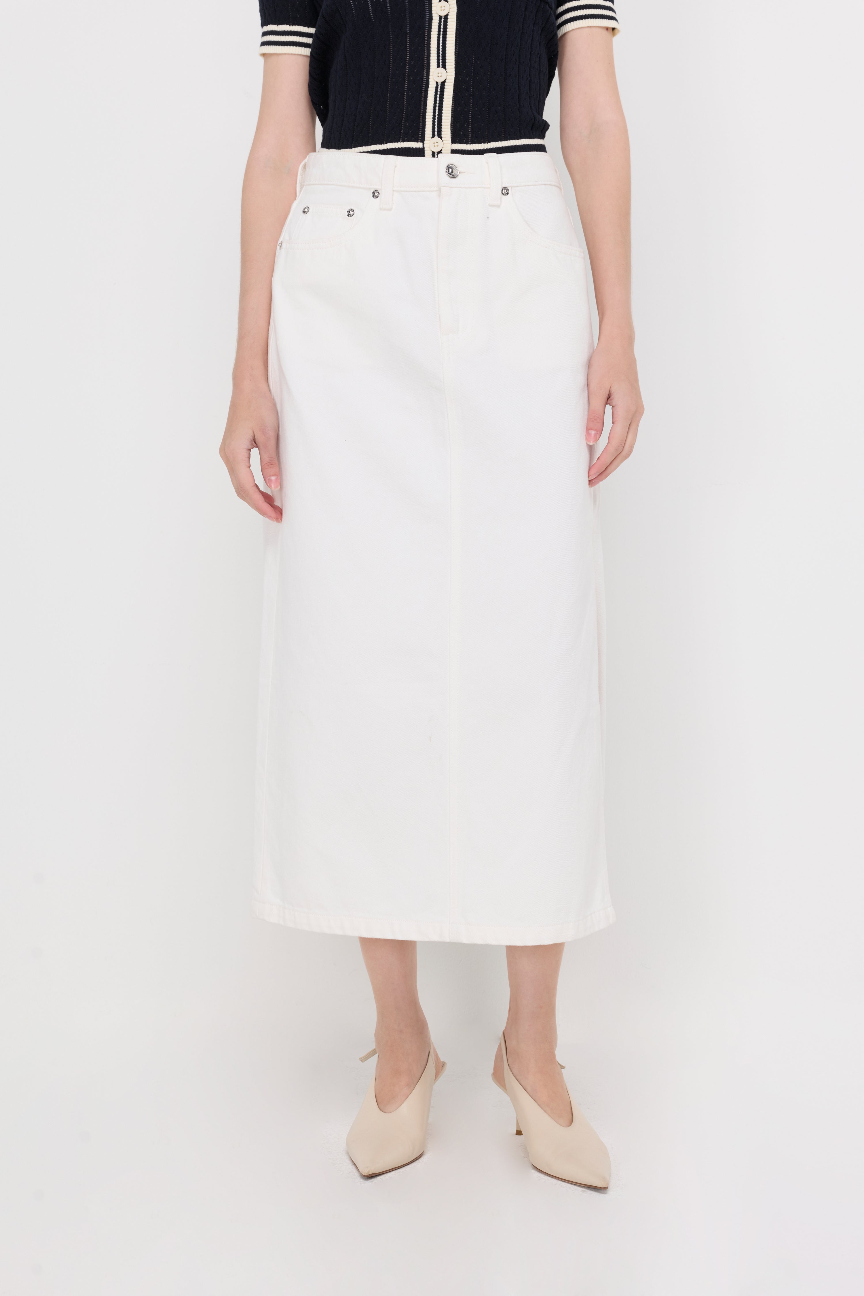 AURORA DENIM MIDI SKIRT
