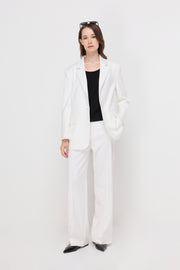 TAILORED PLEATED STRAIGHT-LEG TROUSERS