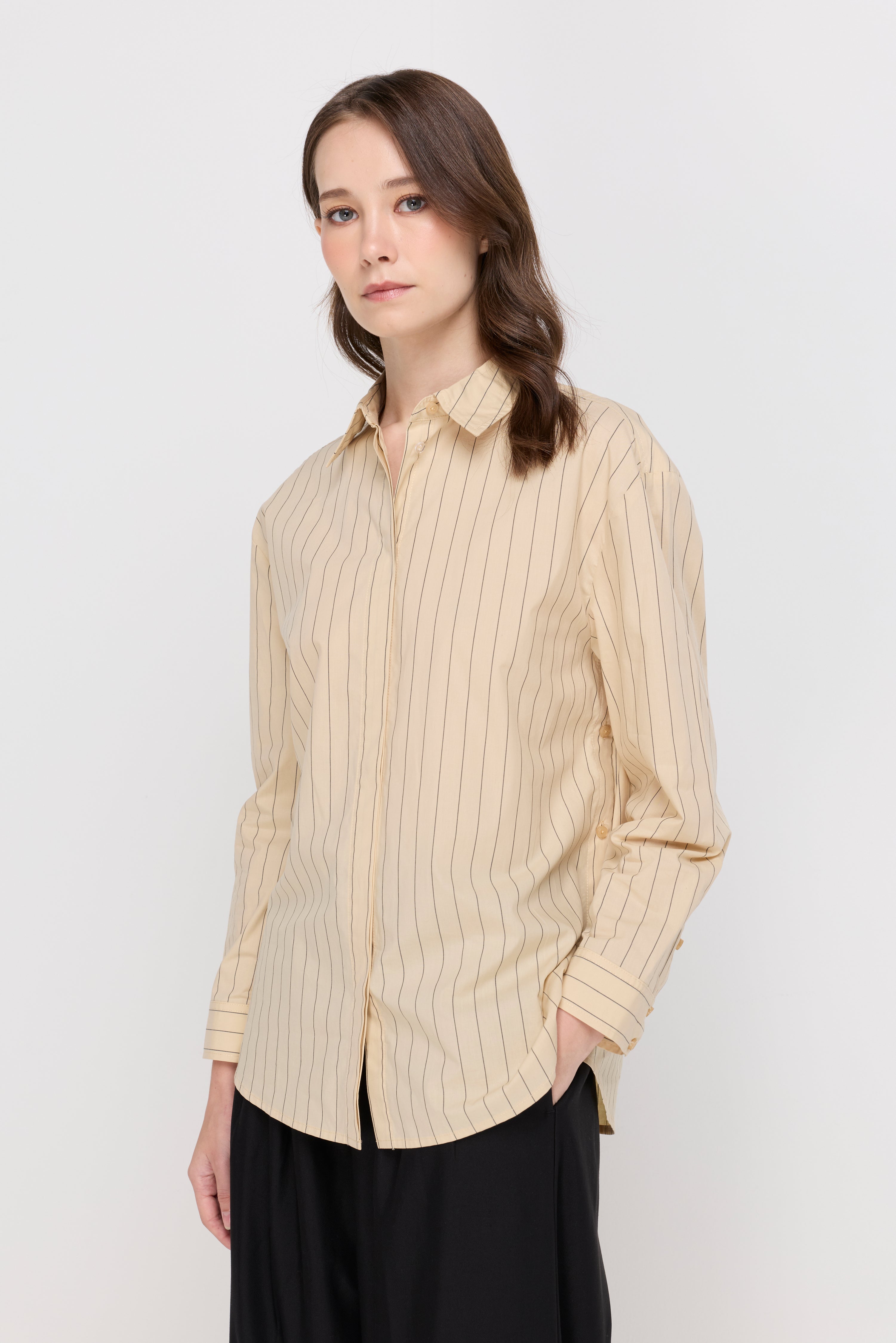 CAMILLE STRIPED COTTON SHIRT