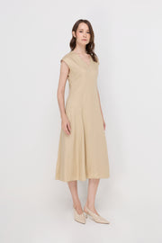 AURELIE SCULPTED MIDI DRESS