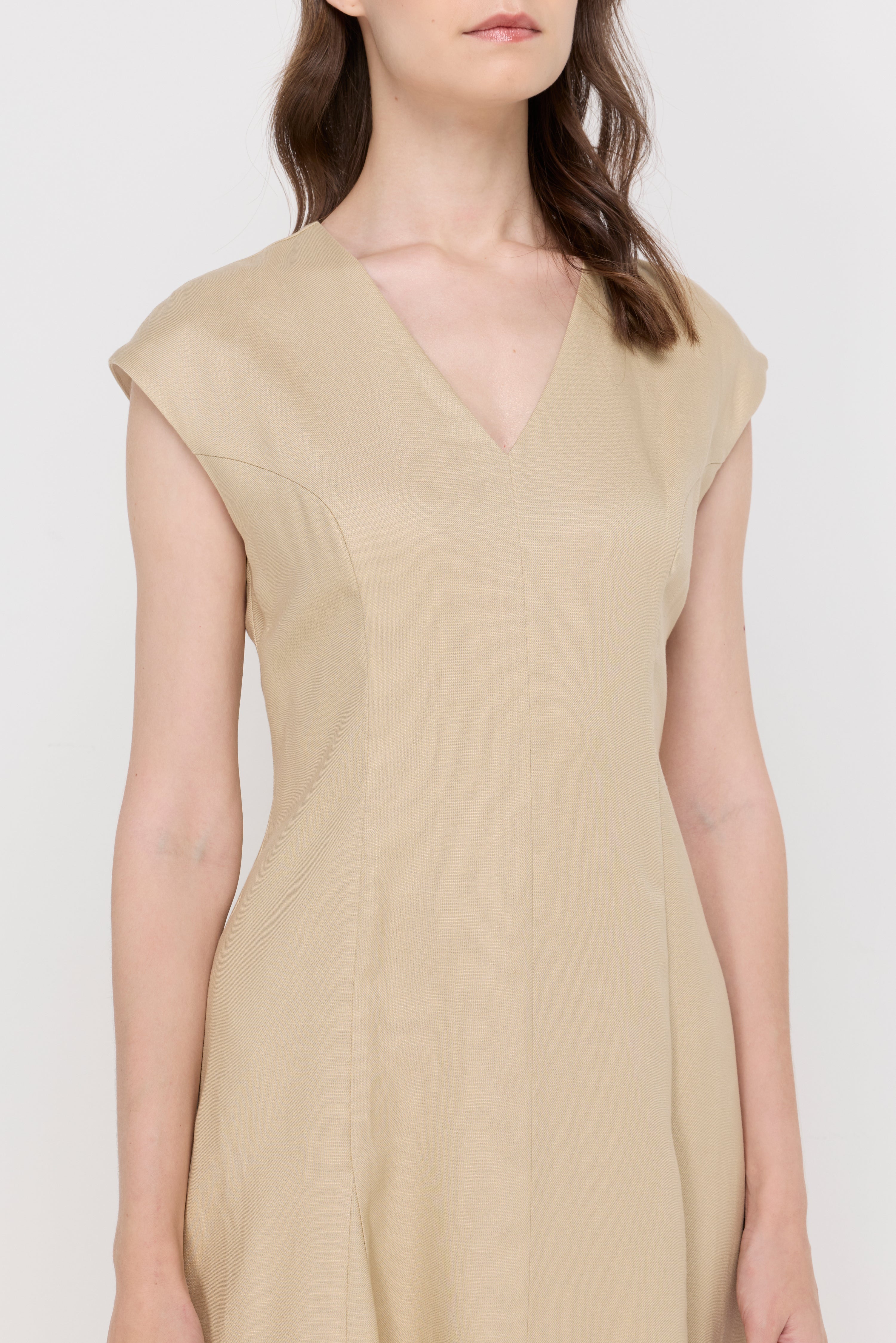 AURELIE SCULPTED MIDI DRESS