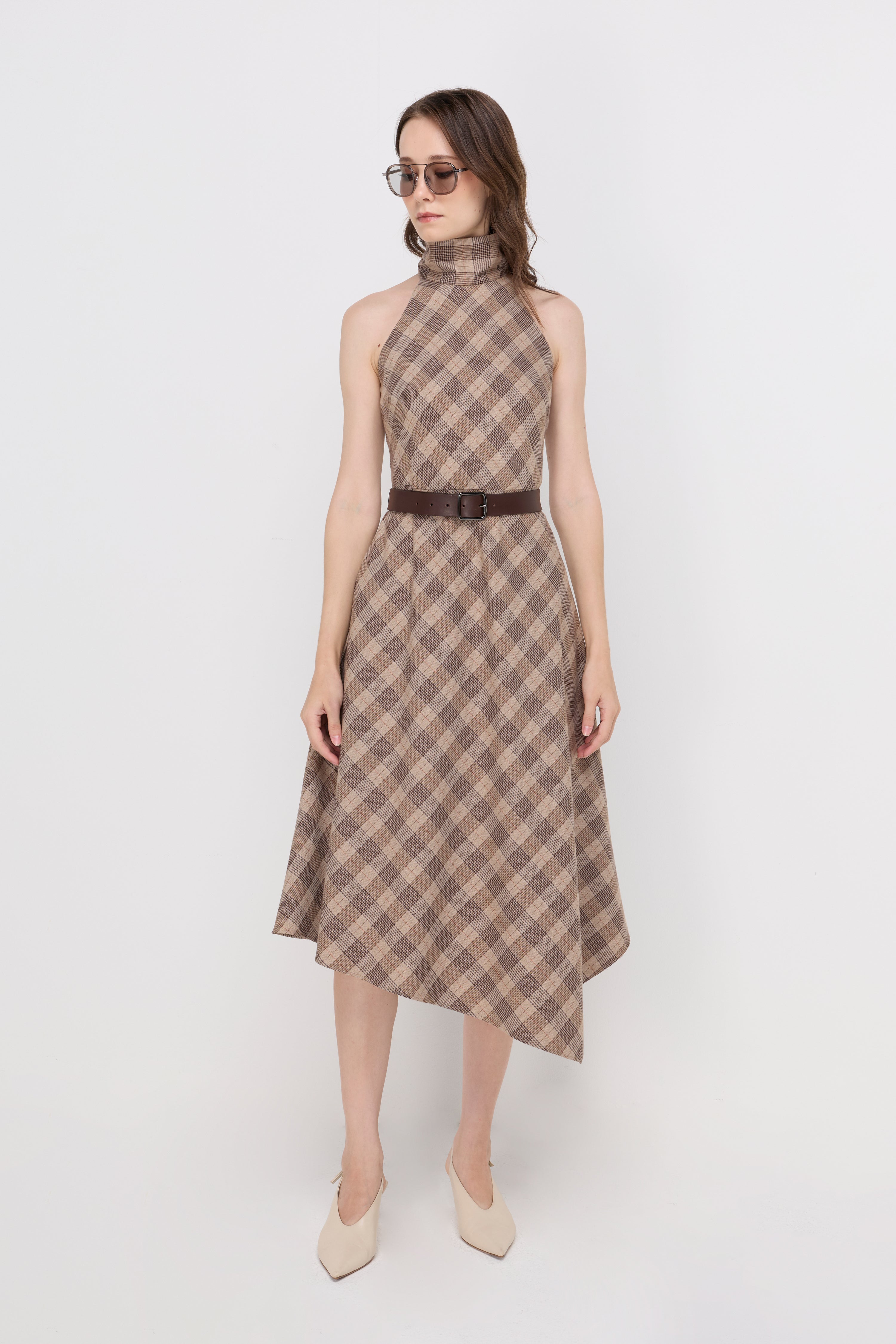 ELEGANT BELTED MIDI DRESS