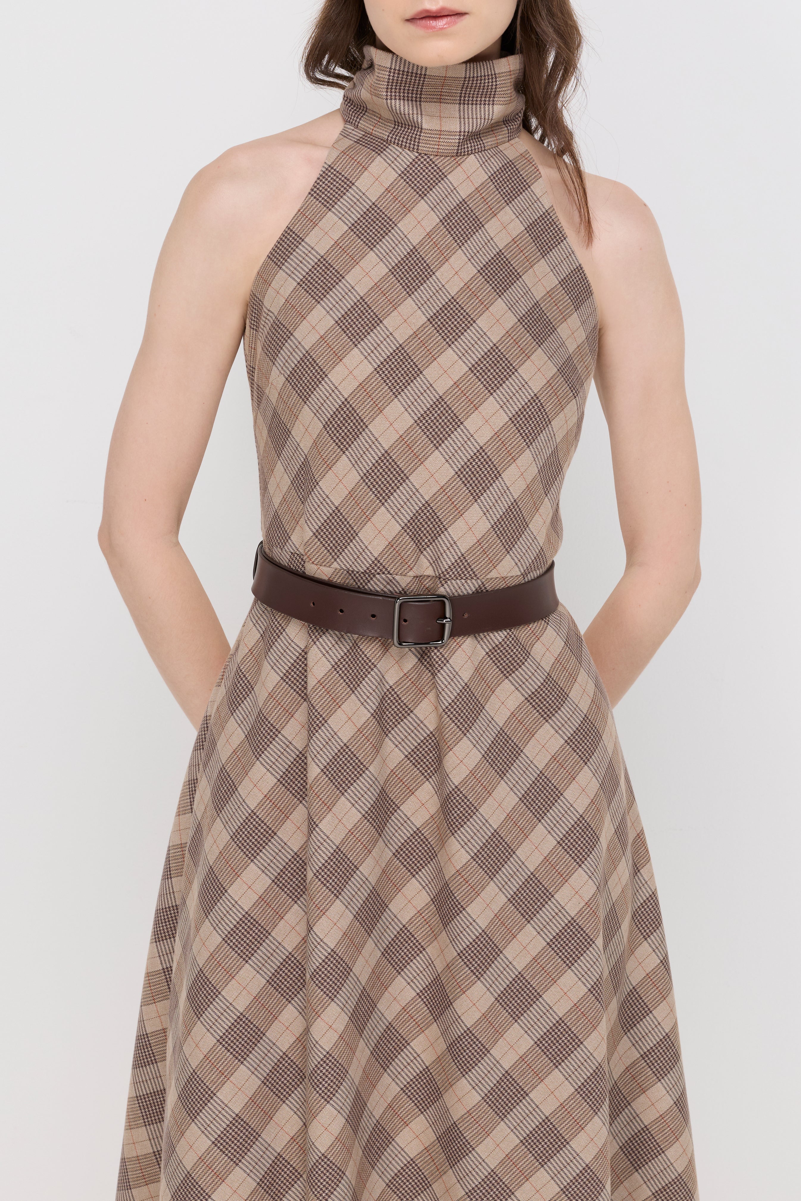 ELEGANT BELTED MIDI DRESS