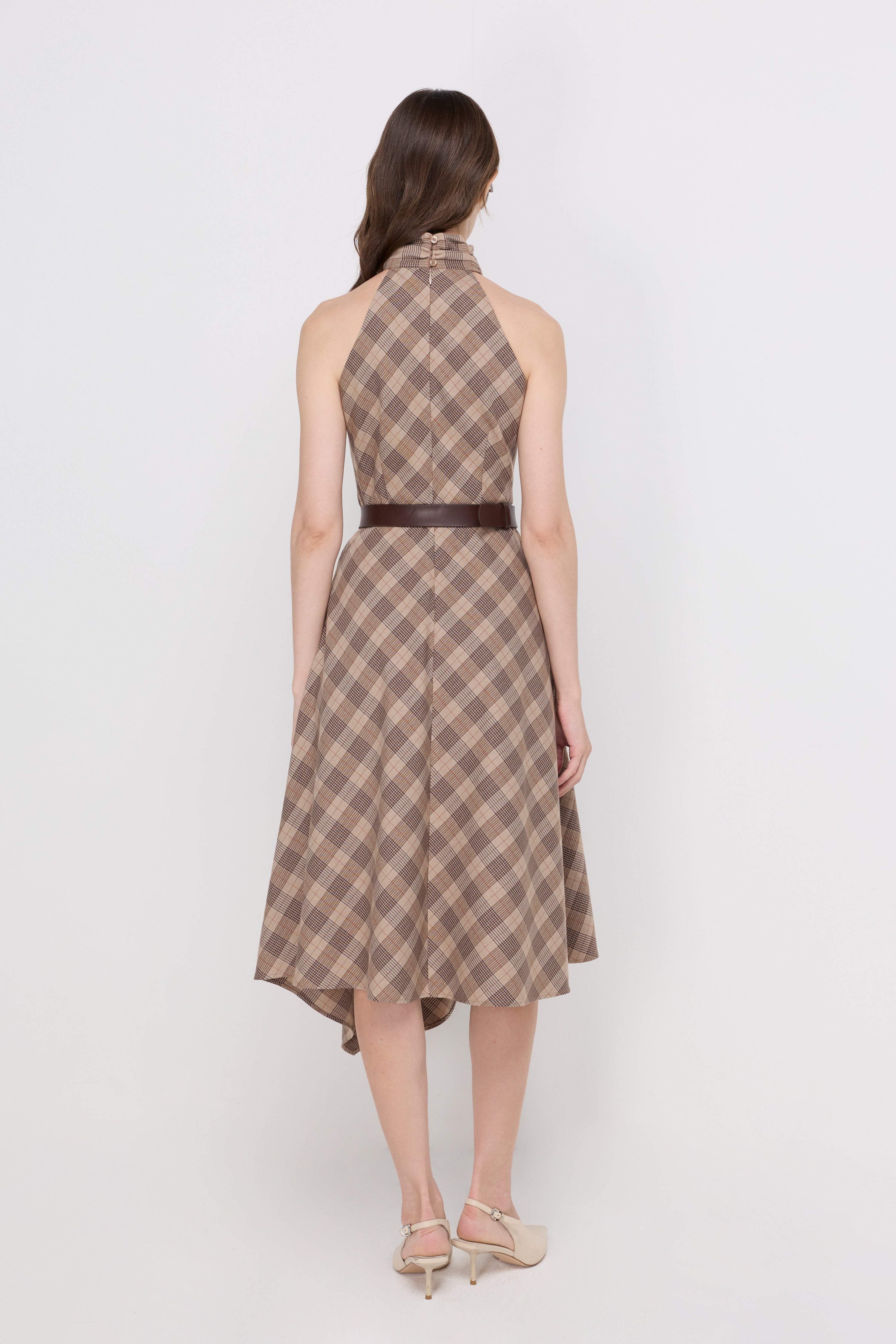 ELEGANT BELTED MIDI DRESS