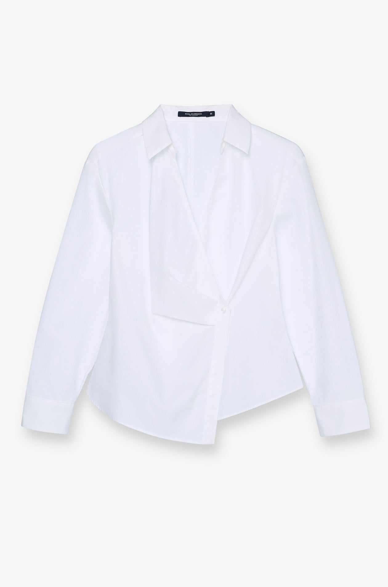 AVERY WRAP-FRONT TAILORED BLOUSE