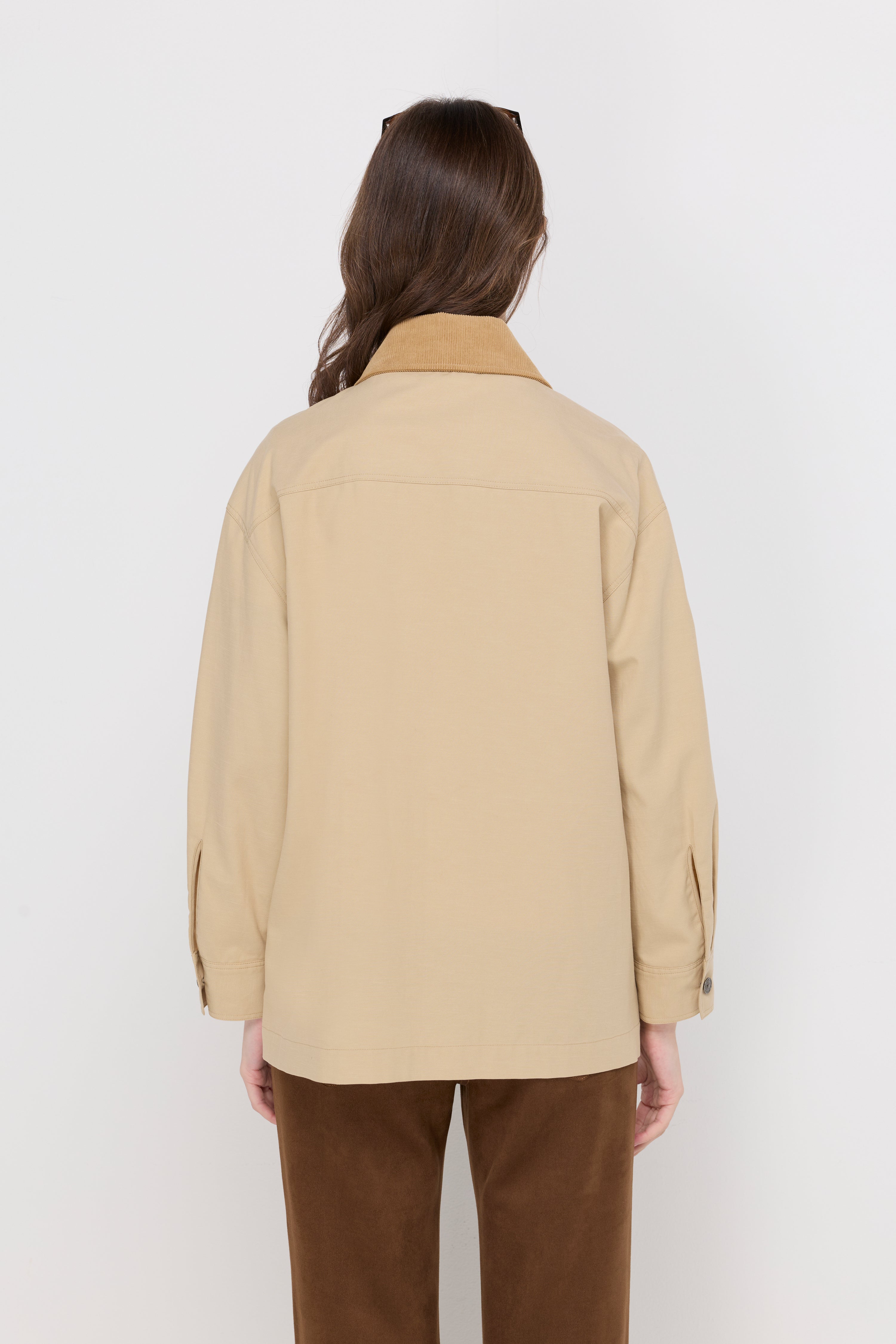 CORDUROY COLLAR COTTON SHACKET
