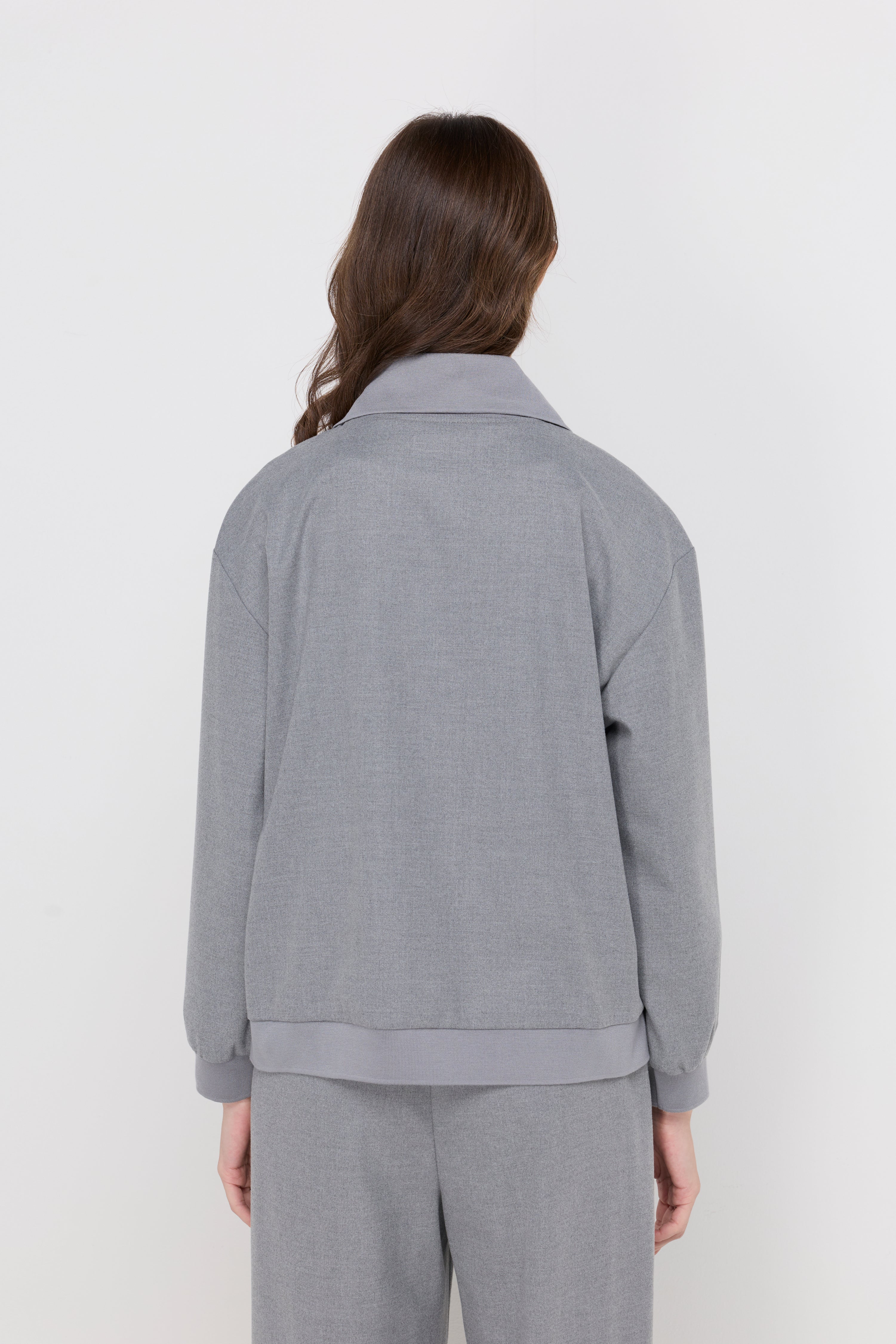 HOODED ZIP-FRONT TRACK JACKET