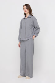 WIDE-LEG TRACK TROUSERS