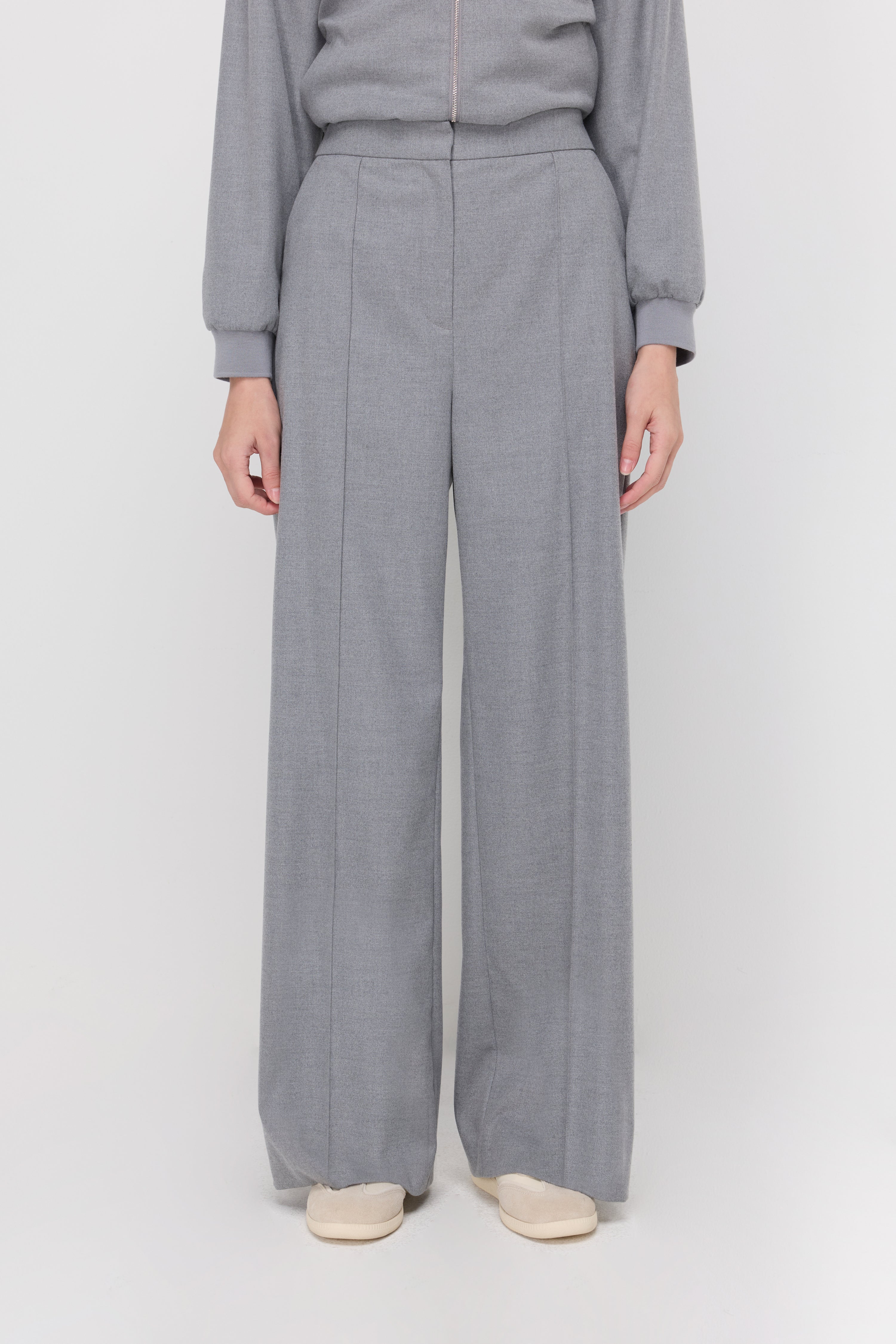 WIDE-LEG TRACK TROUSERS
