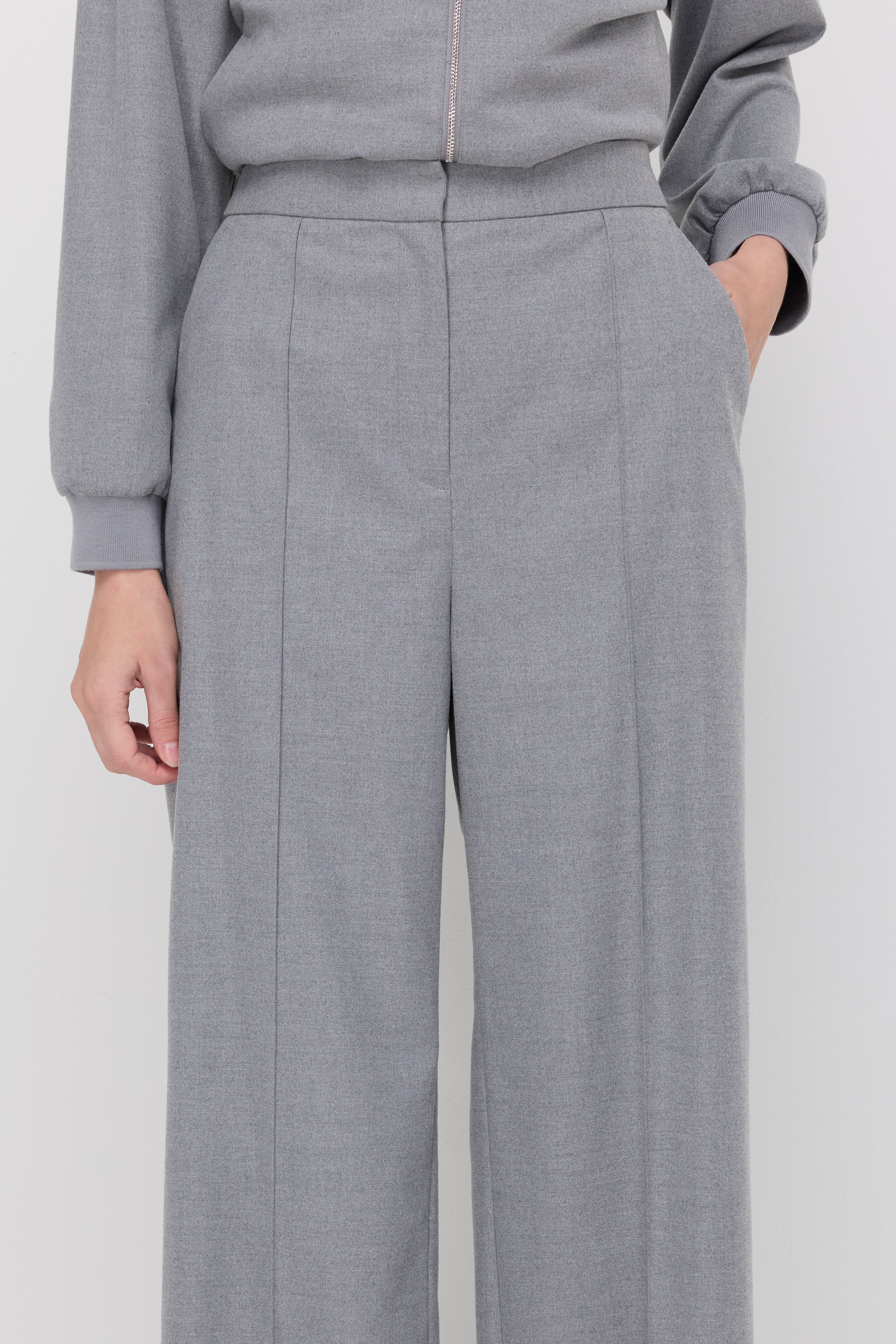 WIDE-LEG TRACK TROUSERS