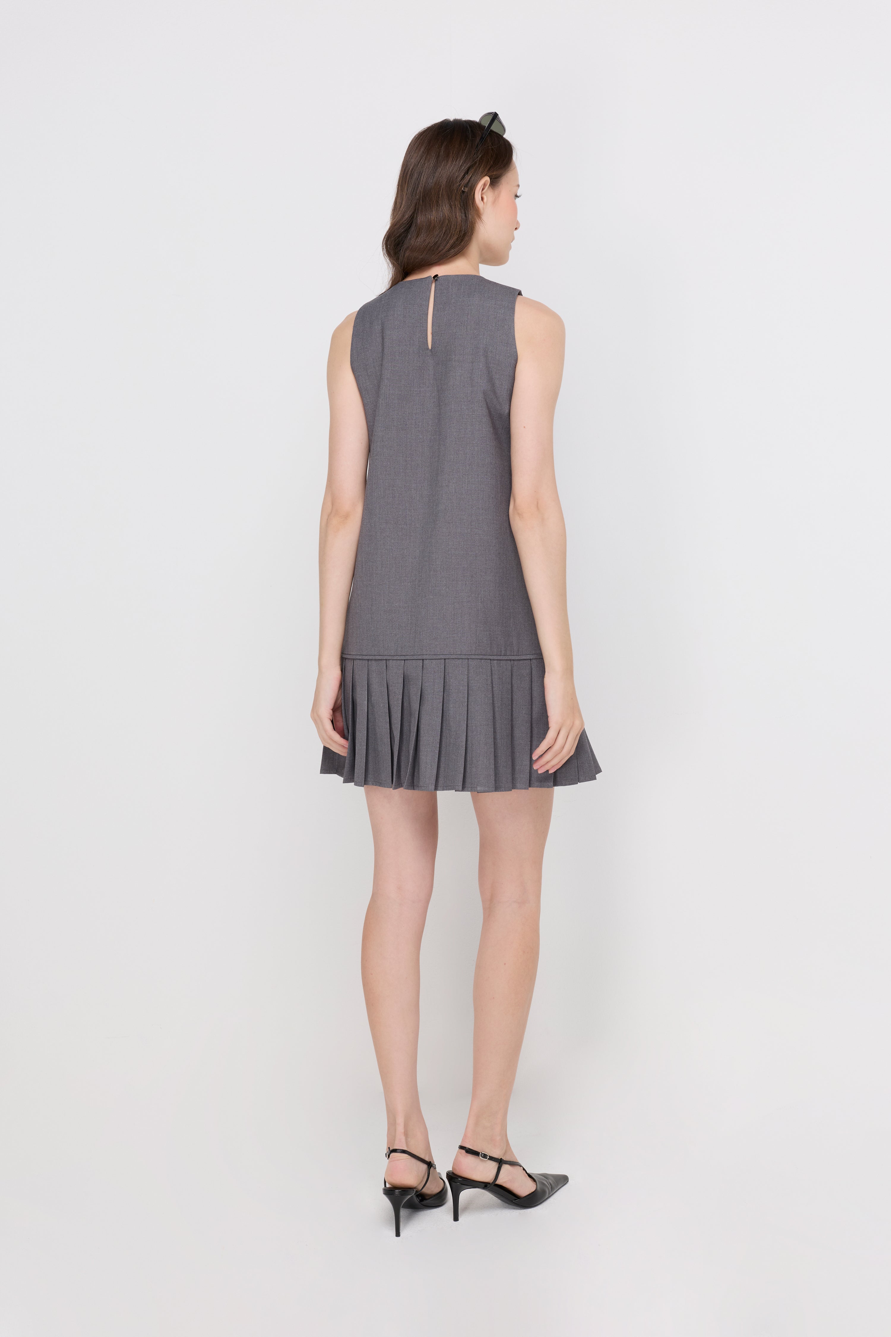 CONTRAST TRIM KNIT MINI DRESS